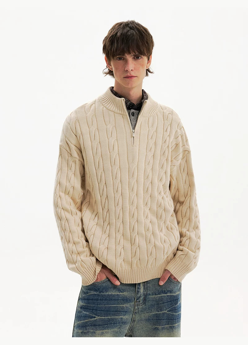 Stonebraid Half-Zip Knit