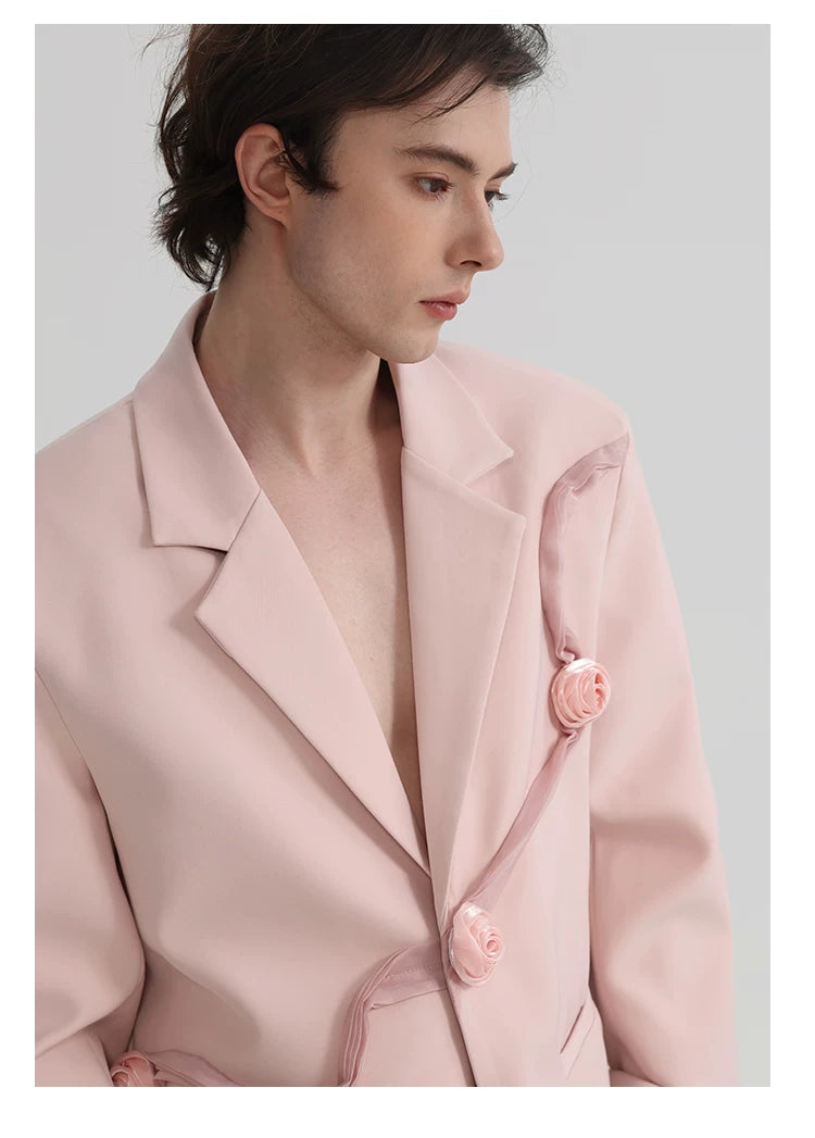 Blush Rose Drift Sculpted Blazer