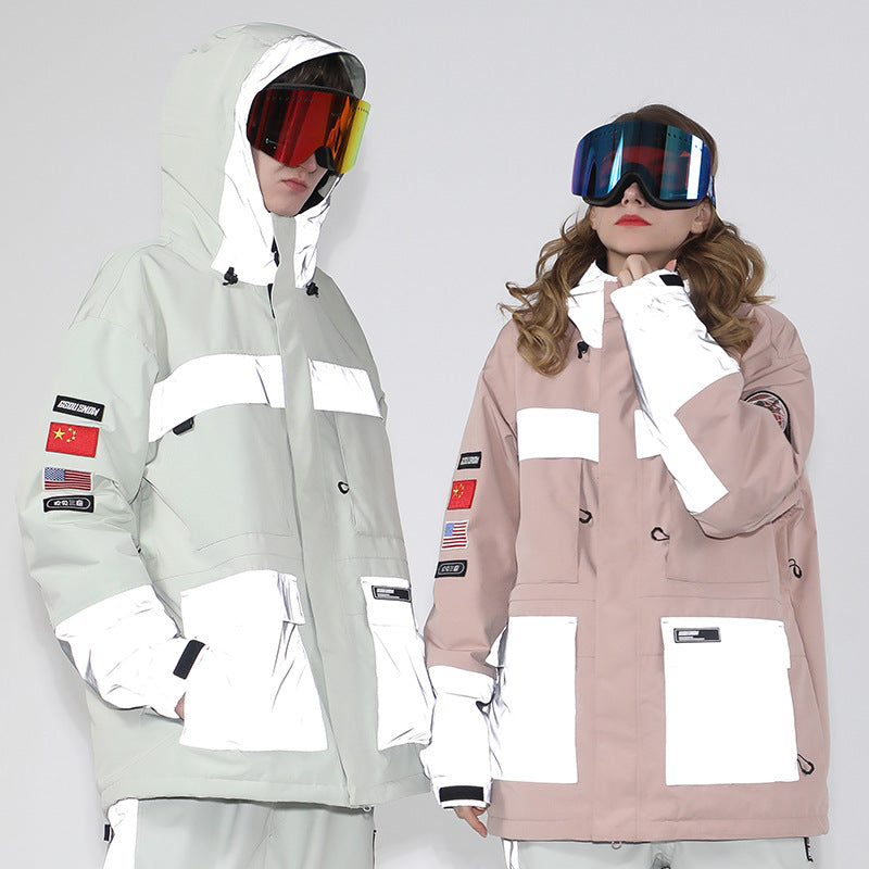 Matching Reflective Panel Ski Jackets