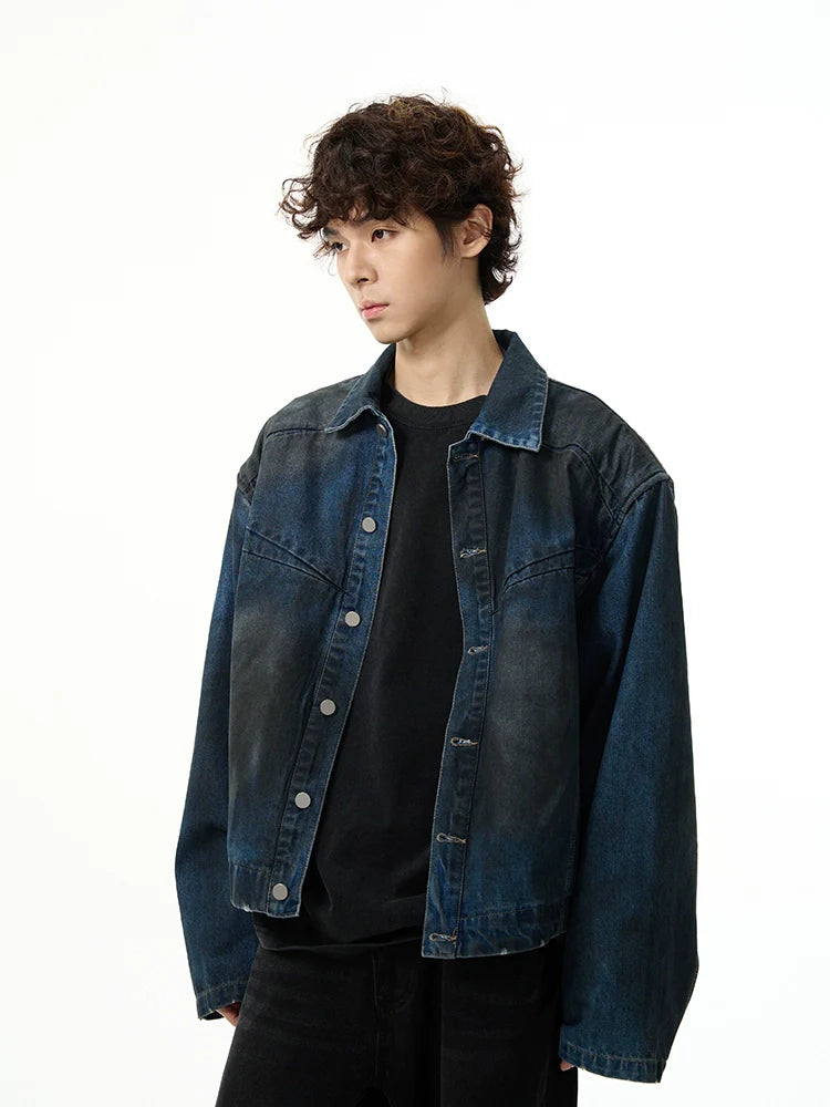 Stylish Gradient Denim Jacket - chiclara