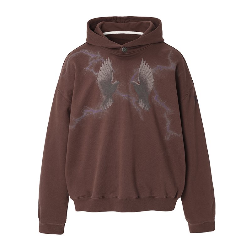 Thunder Bird Printed Hoodie - chiclara