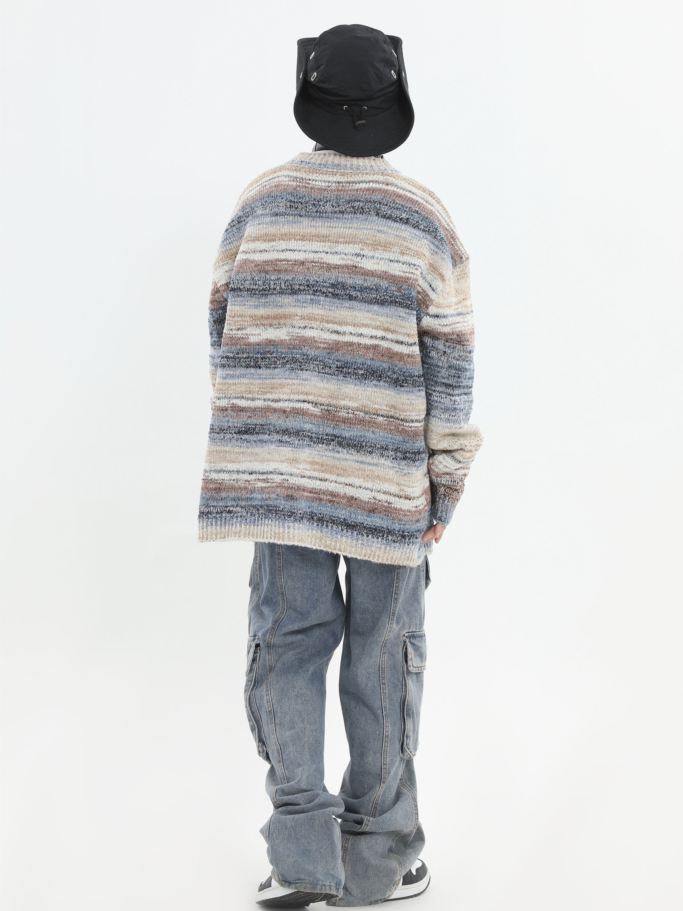 Artistic Painting Loose Knit Sweater - chiclara