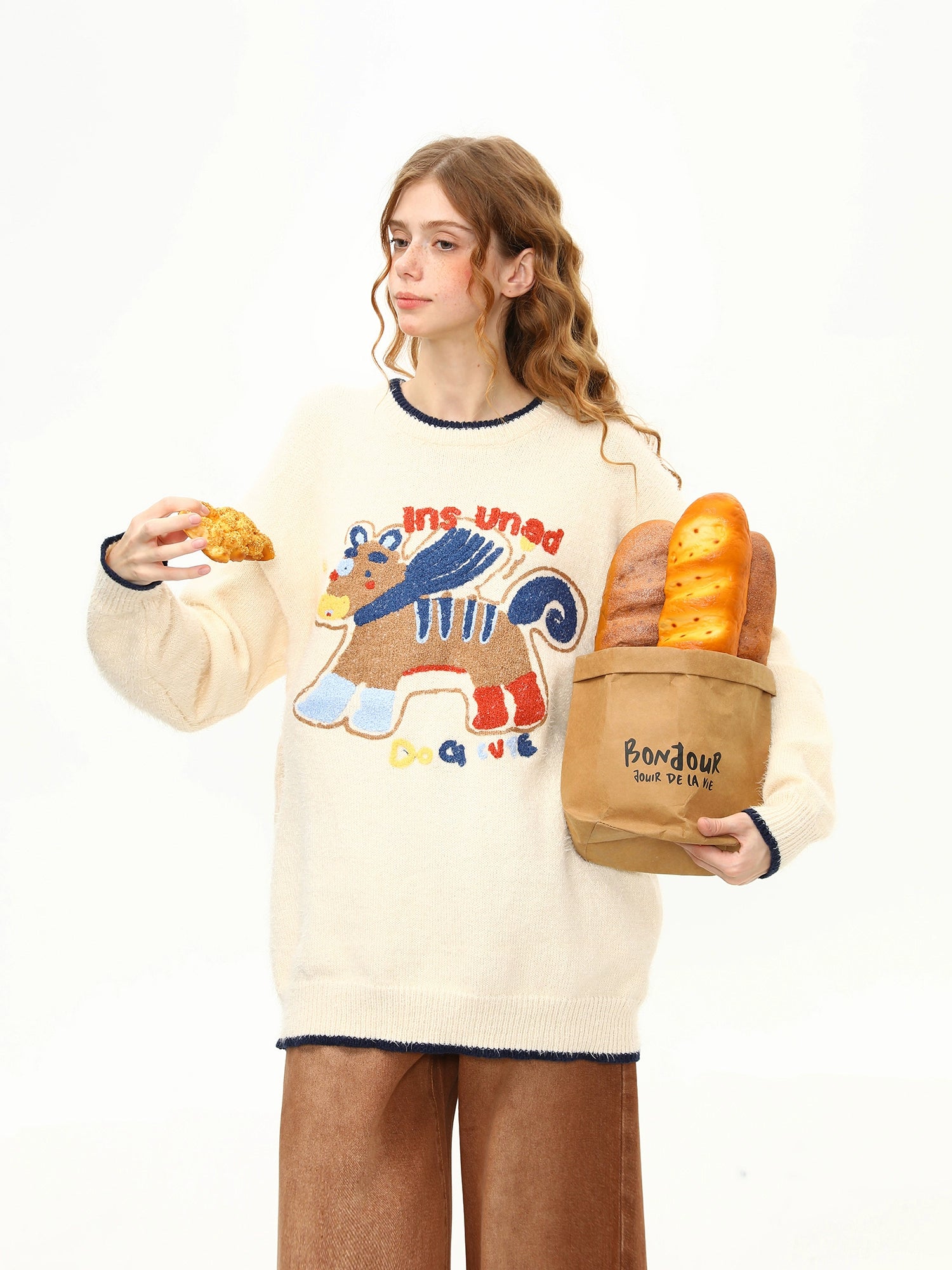 Bonjour Pony Bakery Knit Sweater