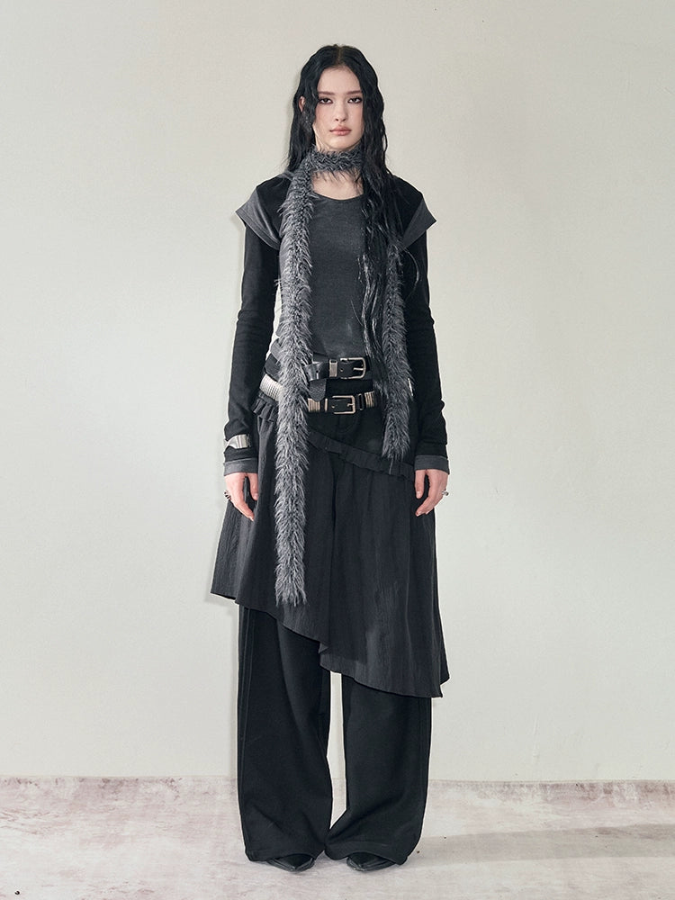 Two Layered Hooded Top