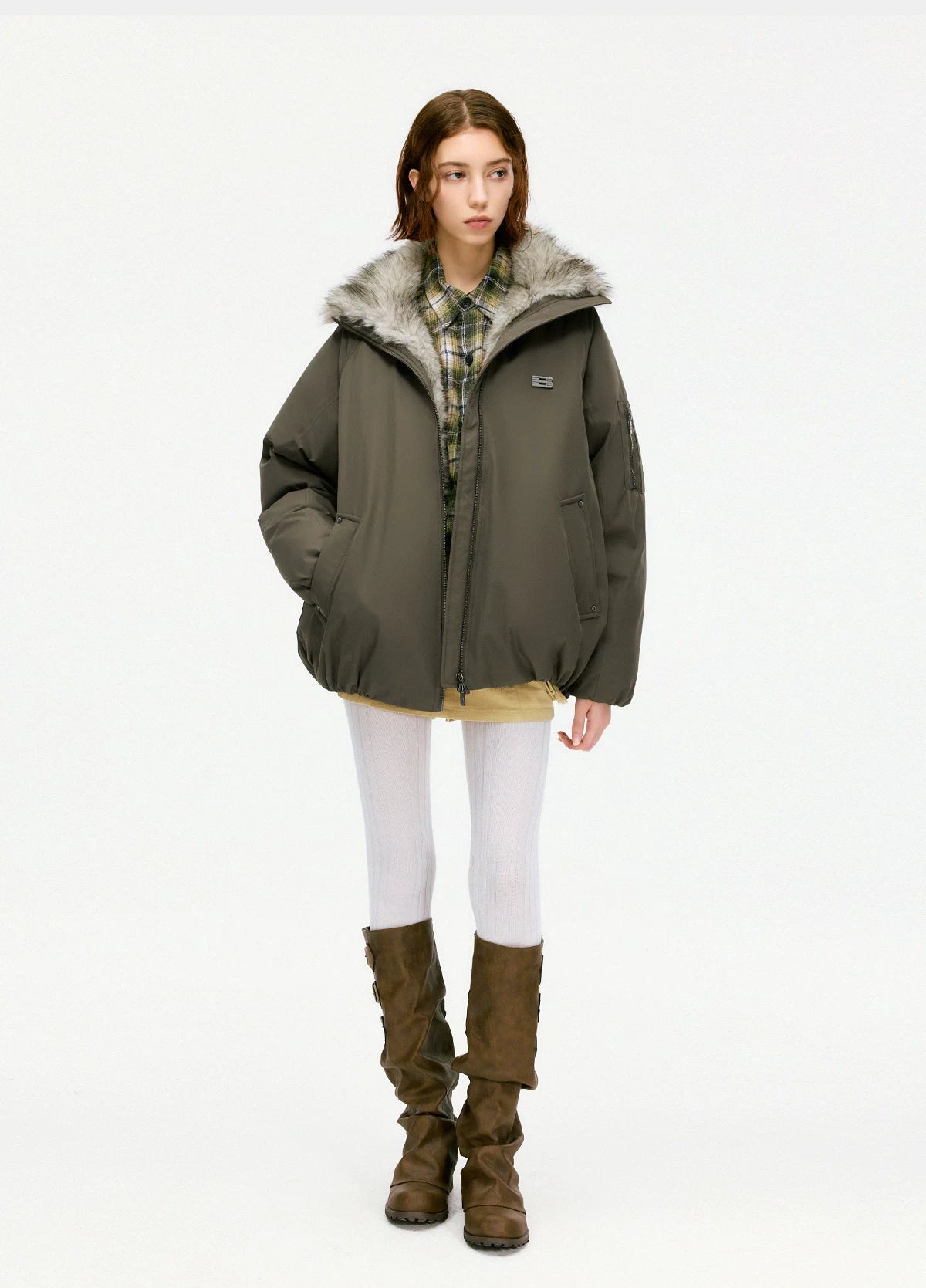 Arctic Haven Faux Fur Collar Jacket
