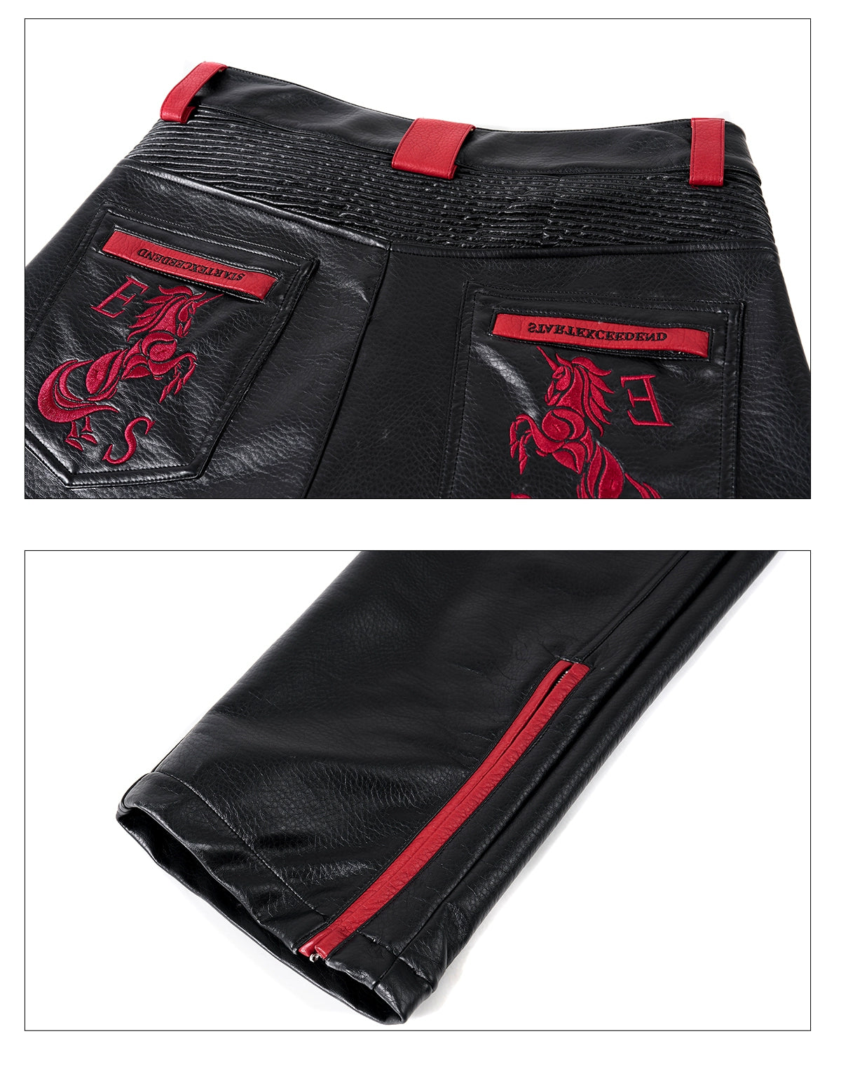 Inferno Crest Leather Moto Pants