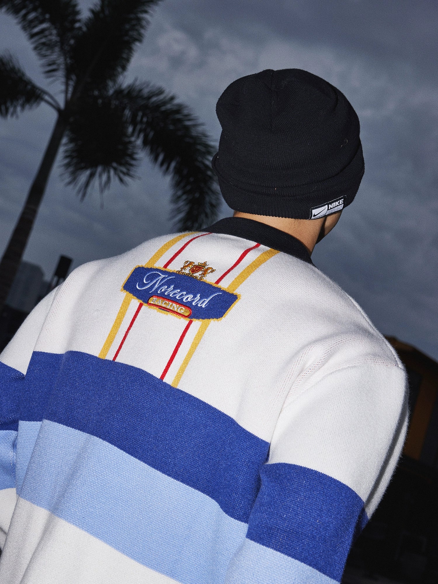 Racing Stripe Zip Up Cardigan