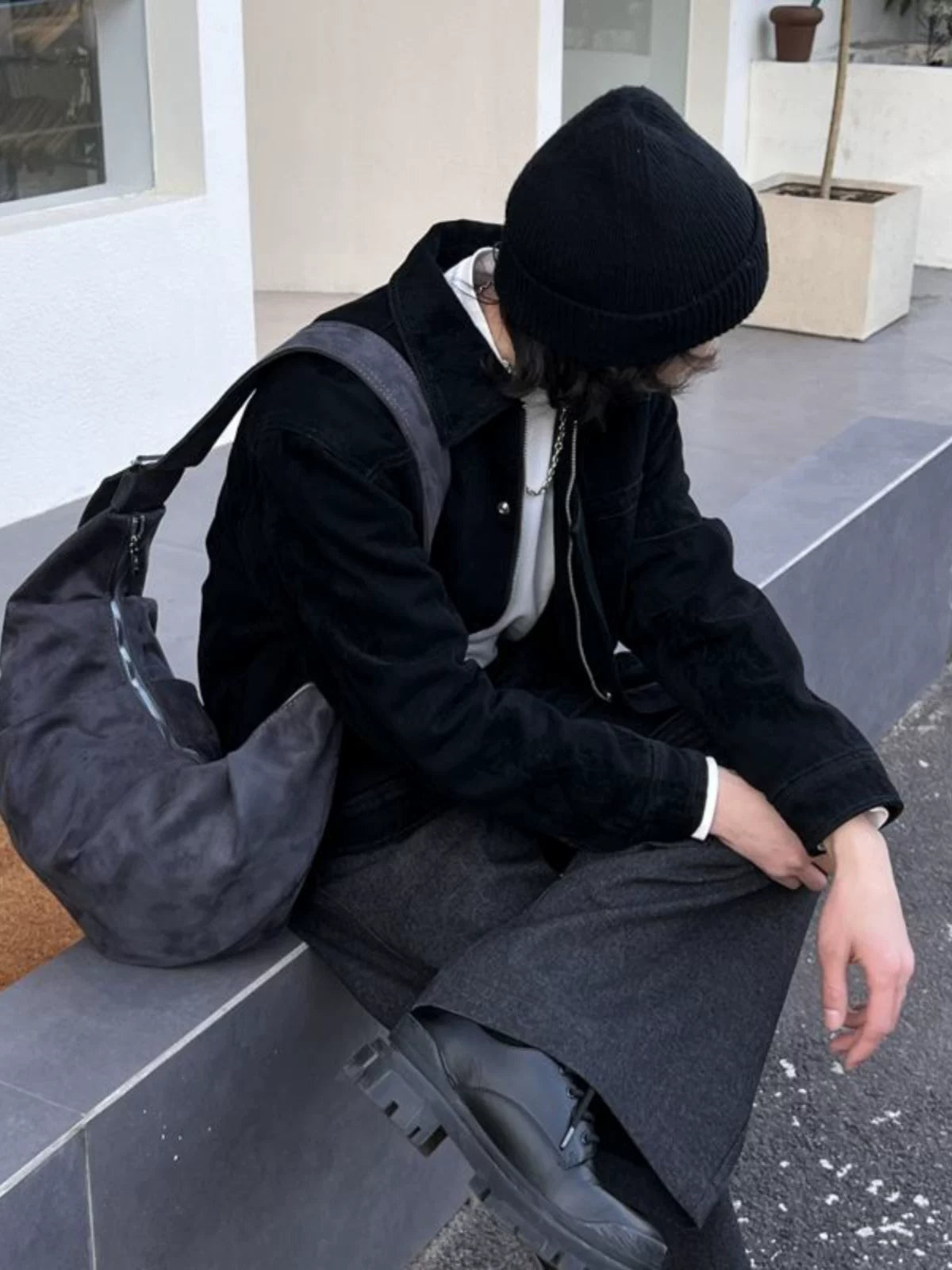 Slate Drift Crescent Hobo
