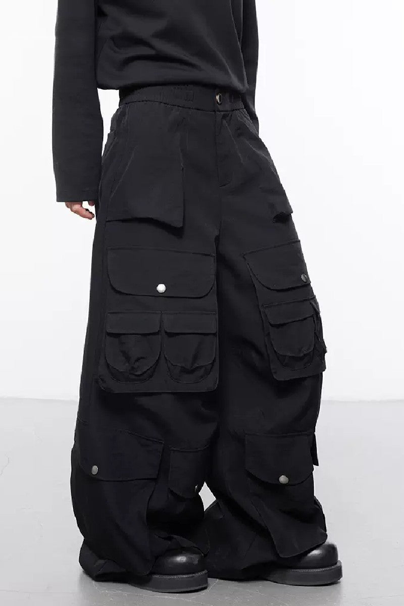 Functional Oversized Cargo Trousers - chiclara