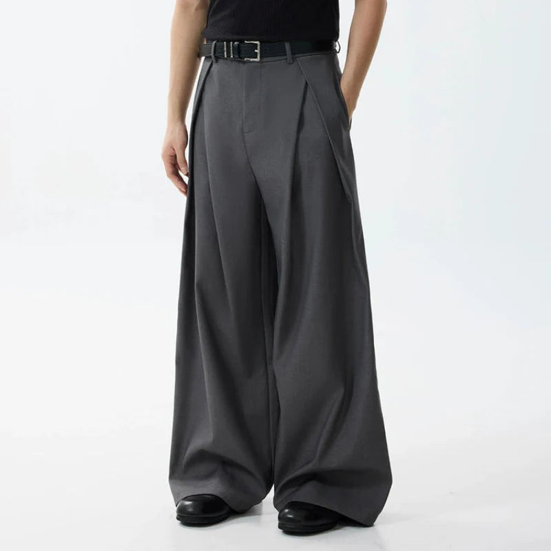 Graphite Drape Luxe Trousers