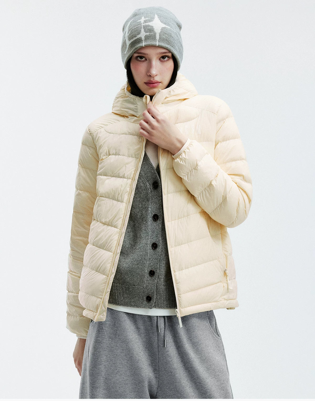 Ultra-Light Hooded Down Puffer Jacket