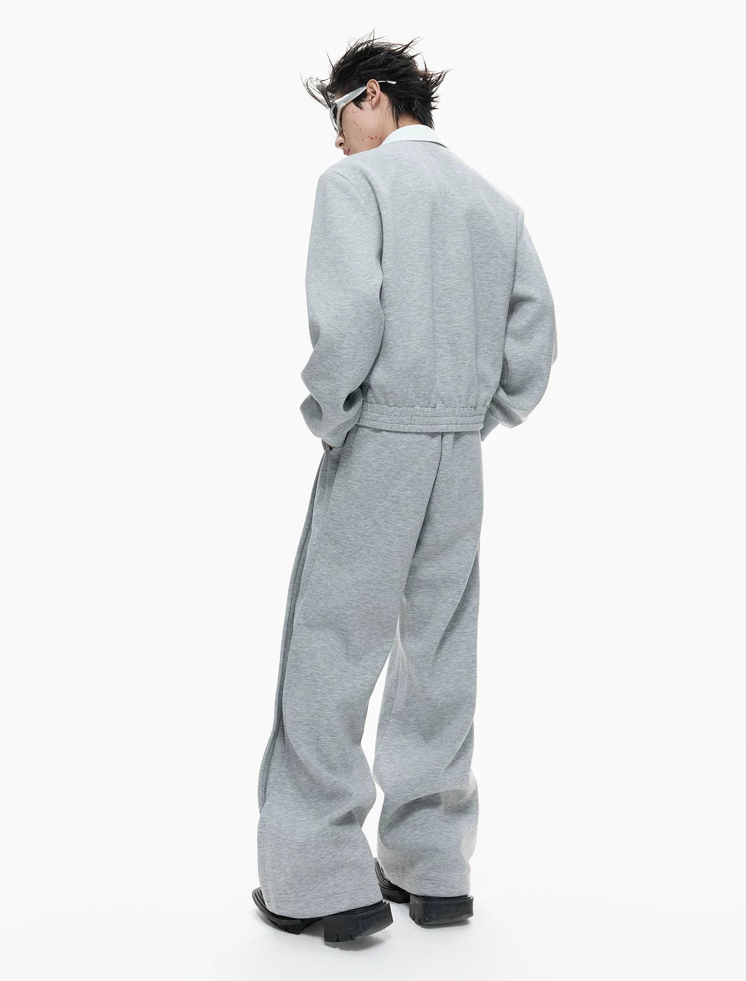 Layered Crest Faux-Twinset Cardigan Shirt