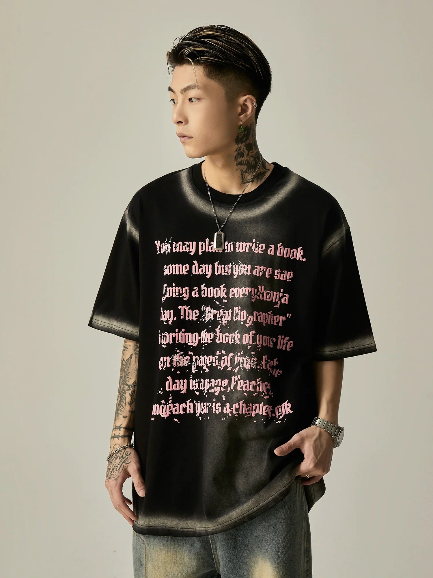 Vintage-Inspired Typographic Oversized T-Shirt