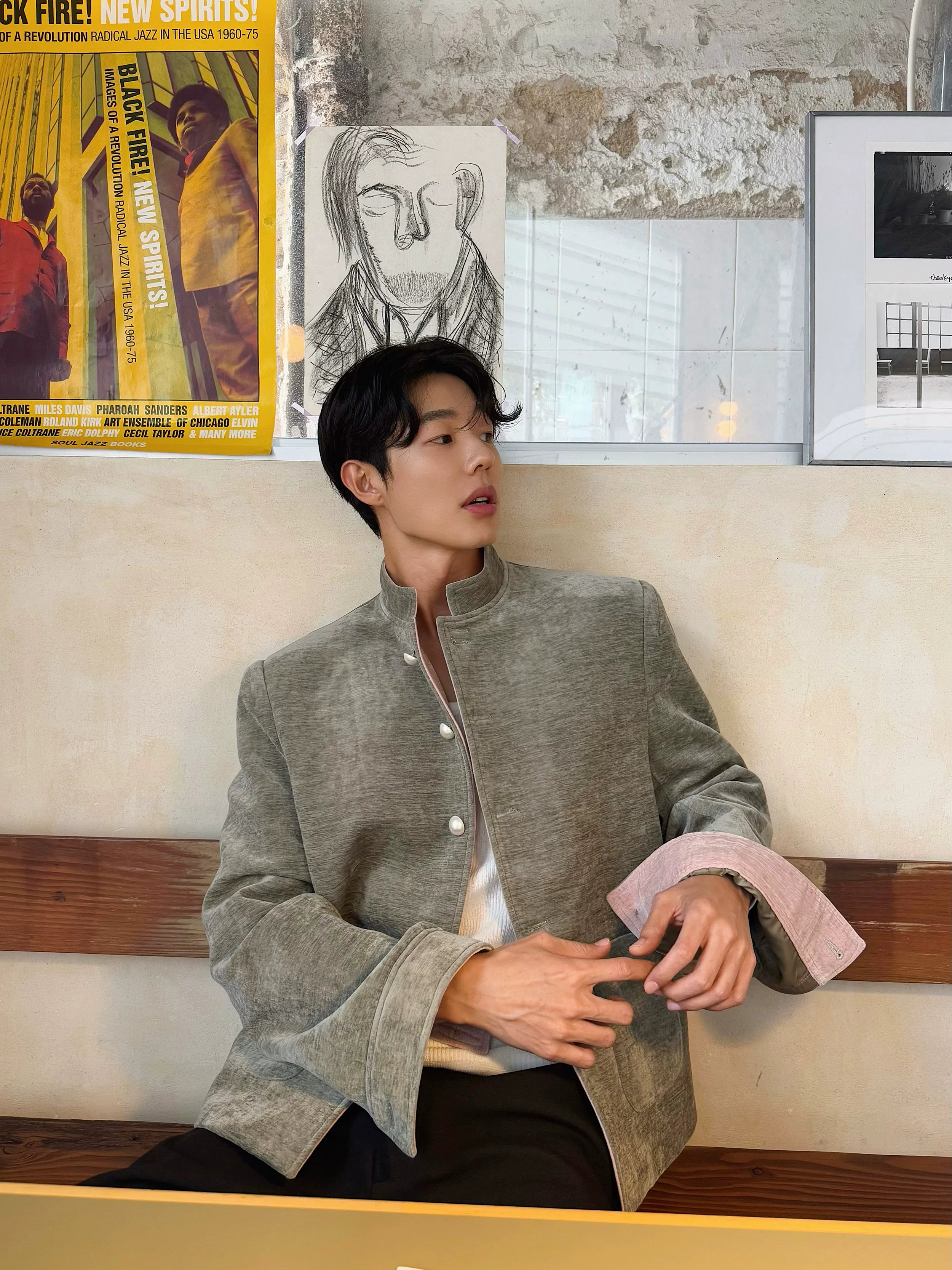 Stone Atelier Linen Mandarin Jacket