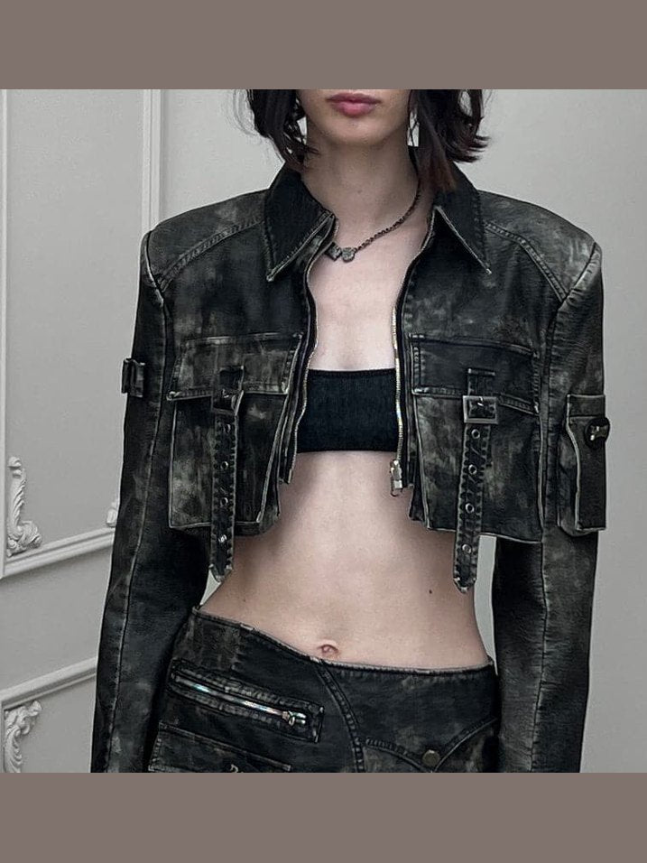 Fleece-Lined & Non-Fleece Leather Jacket - chiclara