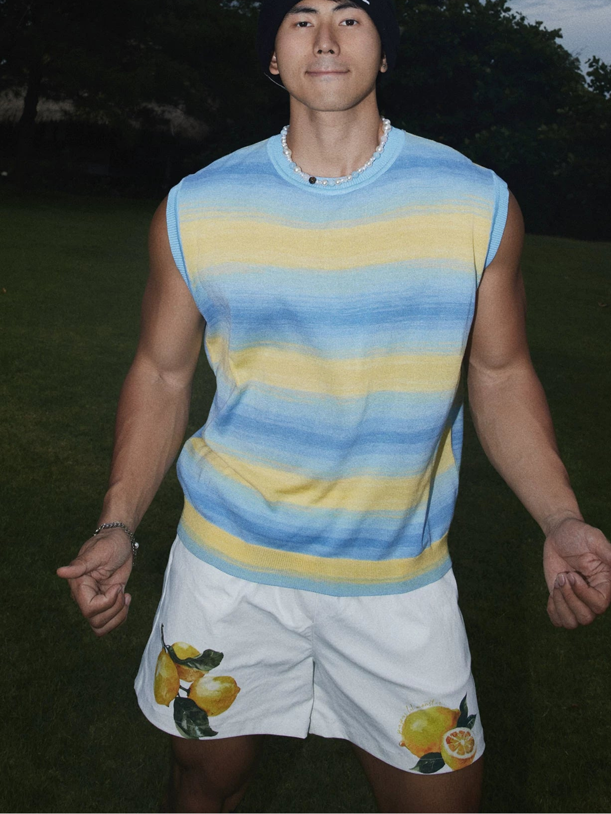Sunrise Tide Gradient Knit Muscle Tank