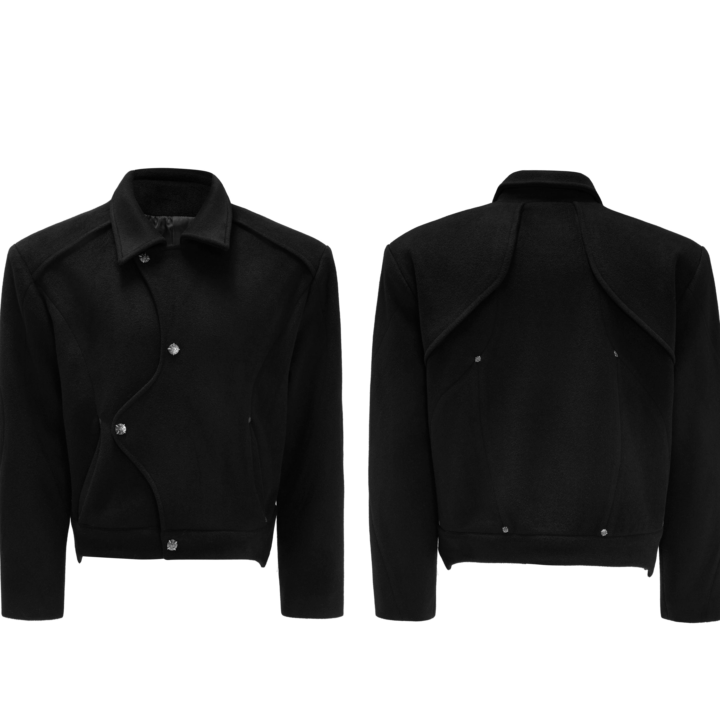 Sculpted Wave Wool Jacket