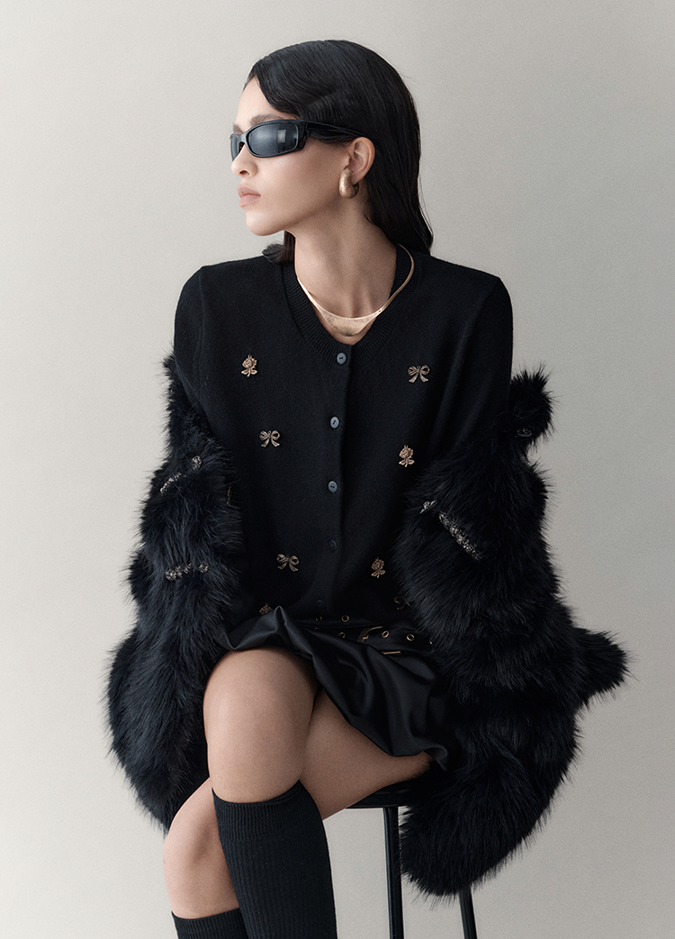 Wool Embellished Cardigan