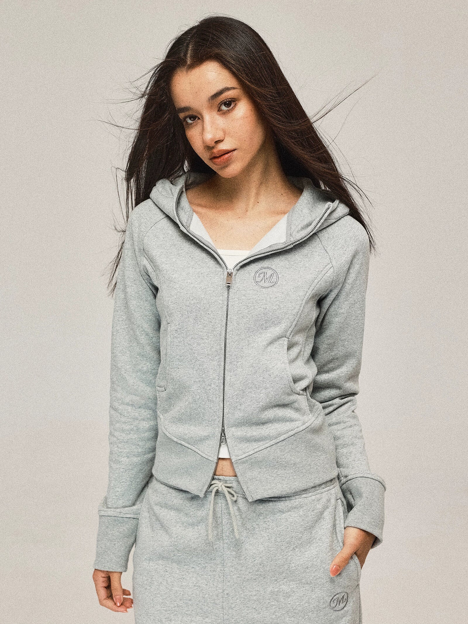 Hooded Sweatshirt Cardigan