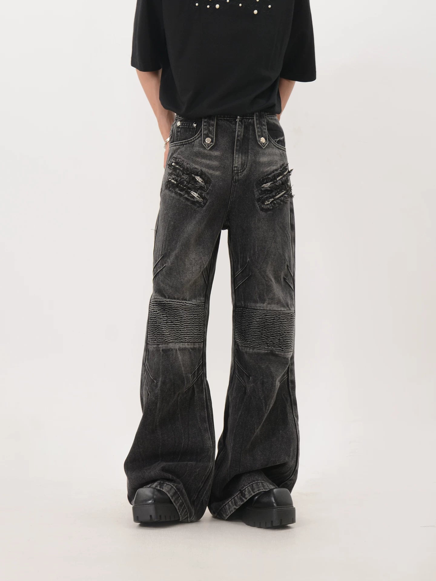 Midnight Moto Shred Denim
