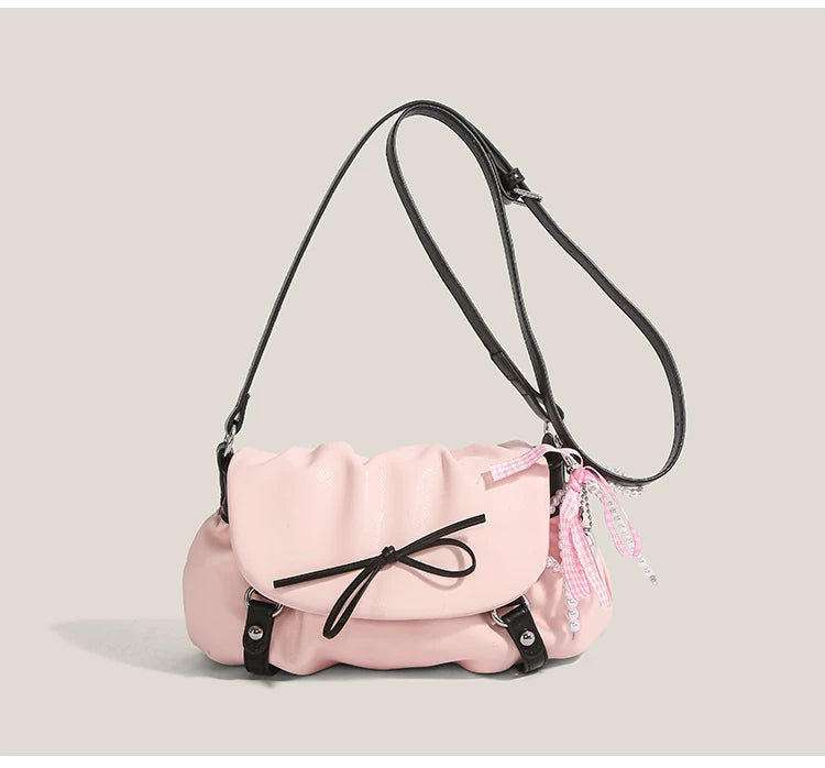 Blush Lace Bow Satchel