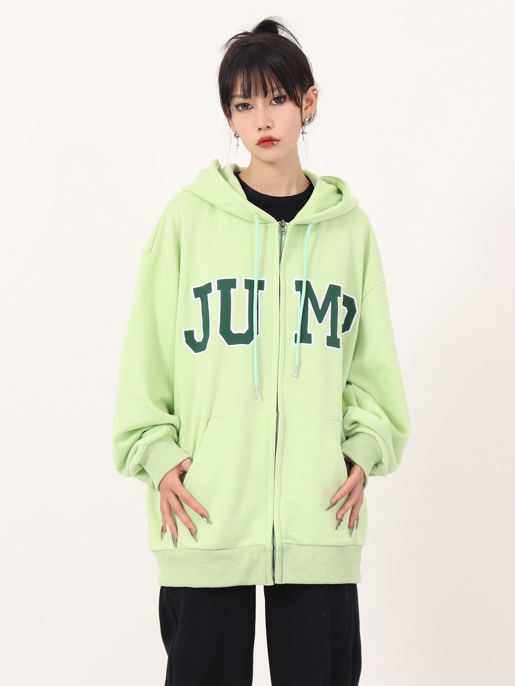 Casual Hoodie with Big Logo Zipper - chiclara