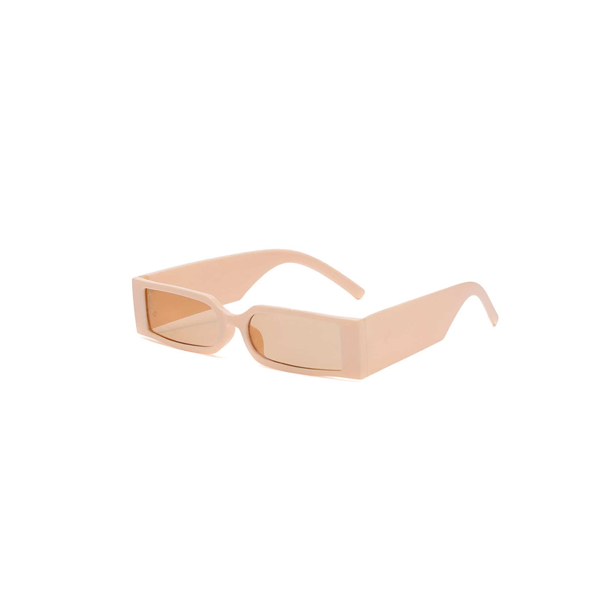 Chunky-Temple Narrow Rectangle Sunglasses - view 8