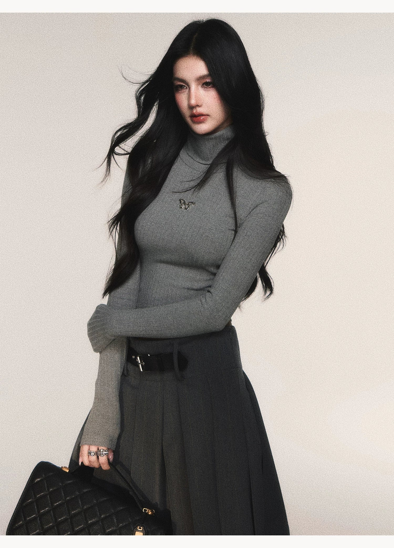 Butterfly Echo Cropped Turtleneck