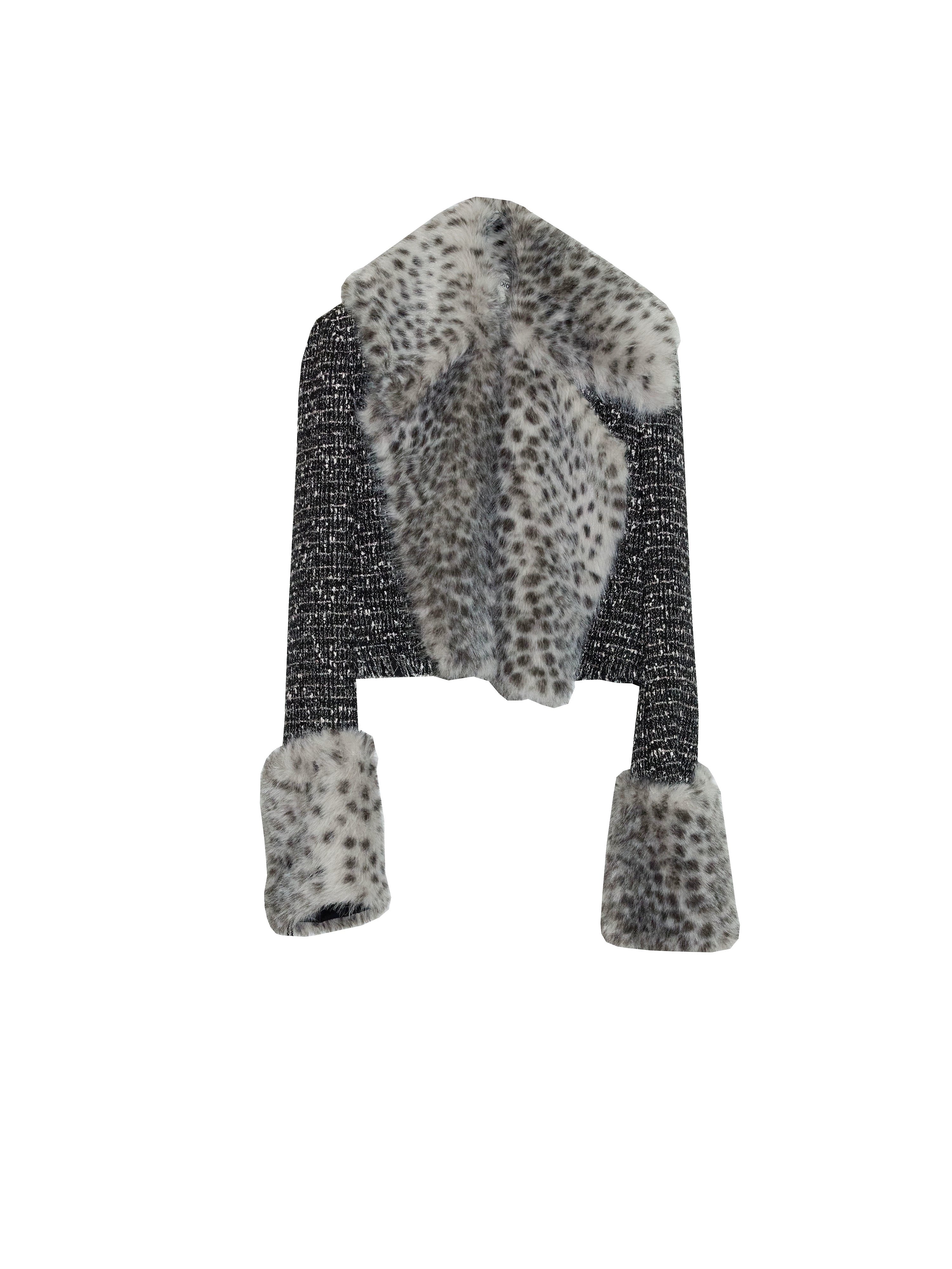 Spotted Frost Luxe Cropped Jacket