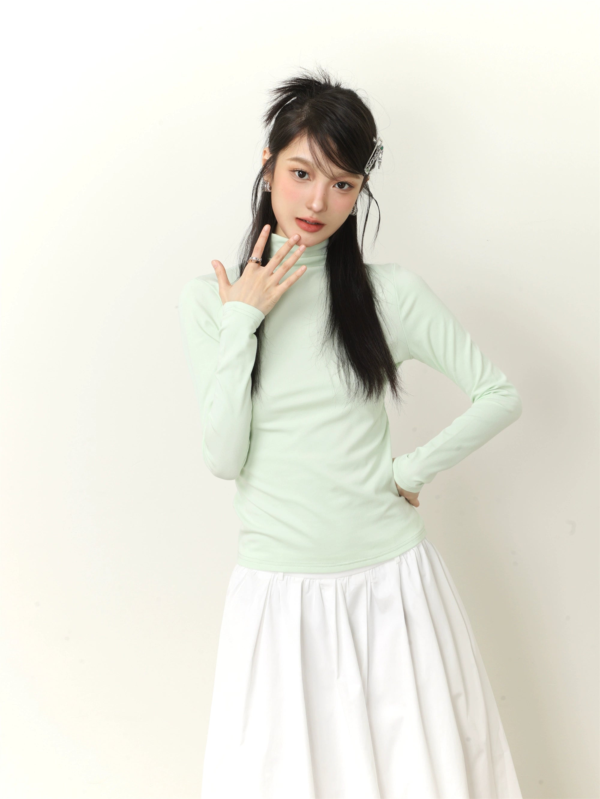 Turtleneck Long Sleeve T-shirt