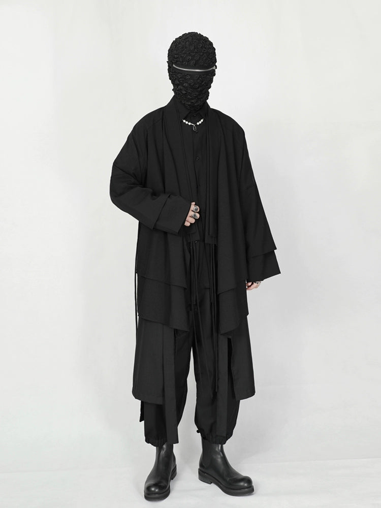 Oversized Black Kimono Cardigan