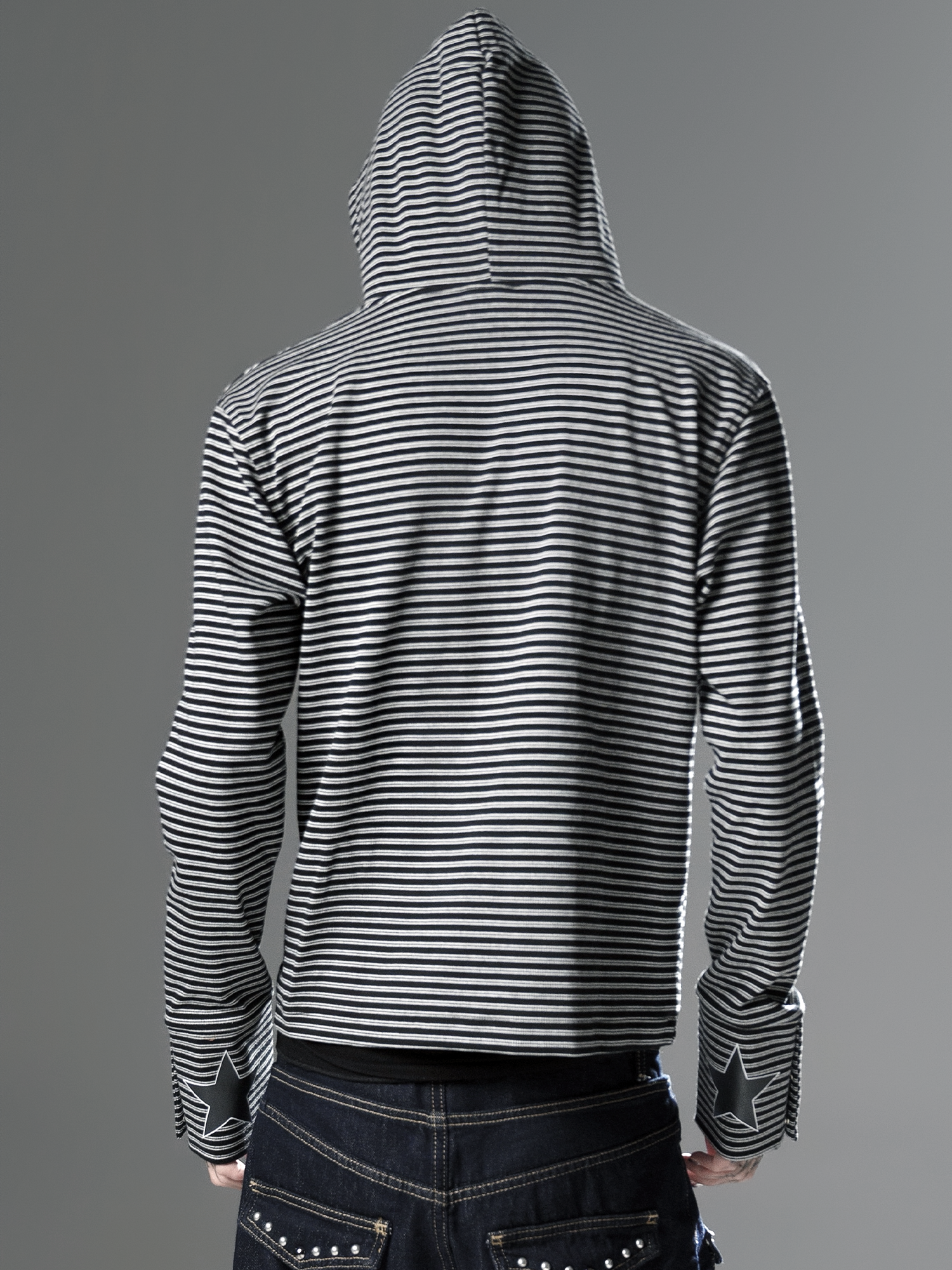 Treble Flame Stripe Star Hoodie