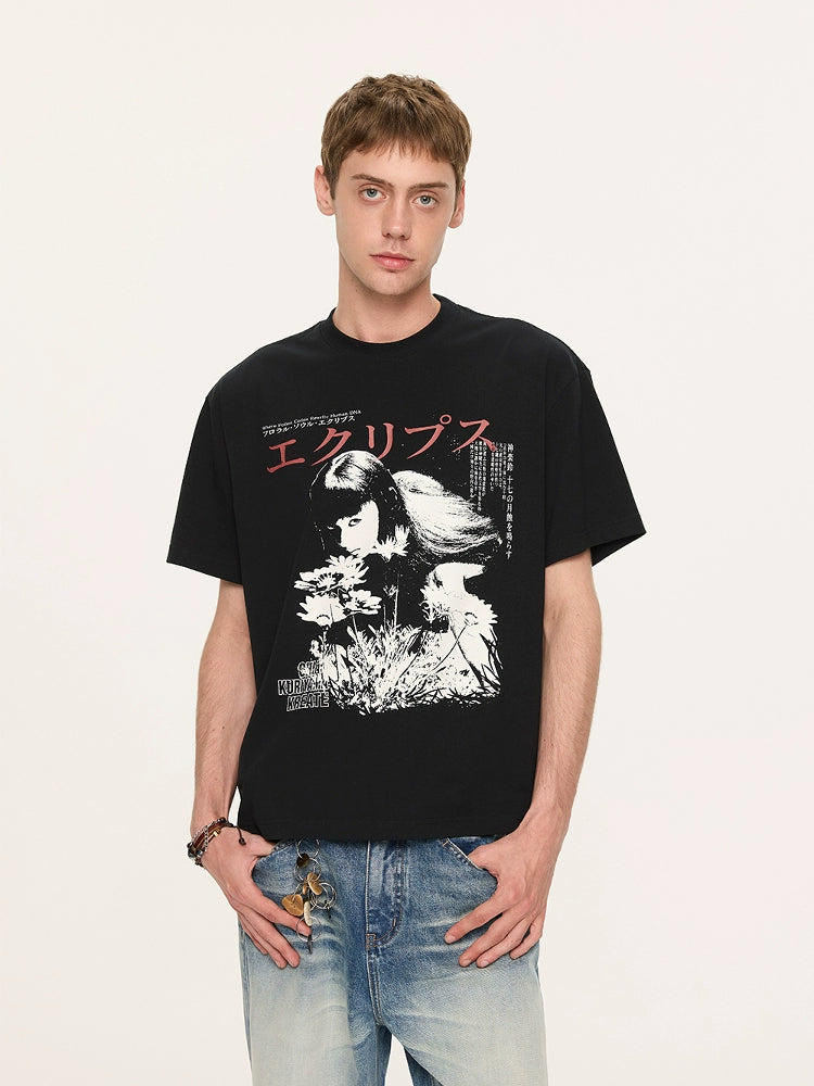 Japanese Graphic Print T-Shirts
