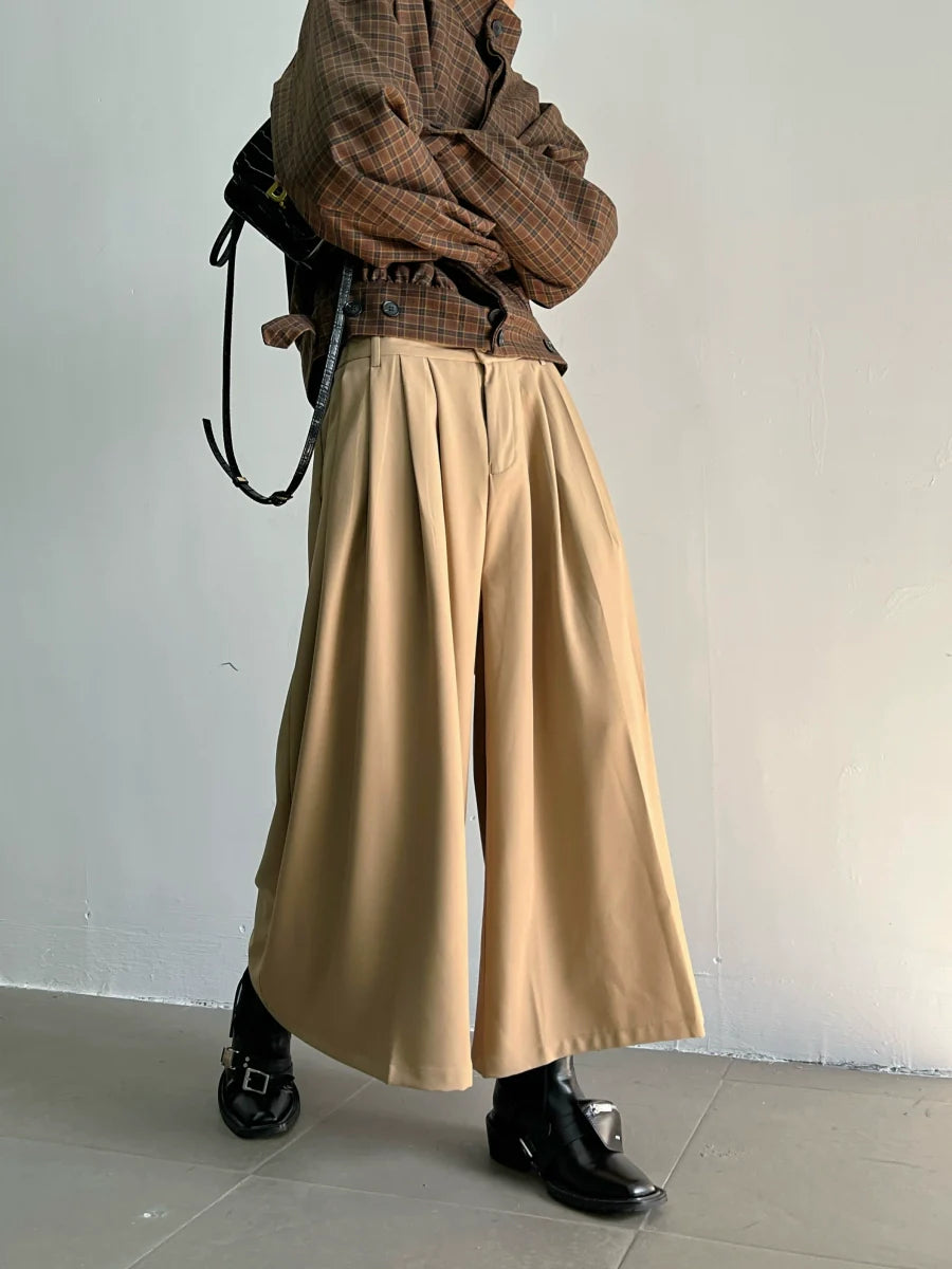 Sable Dune Pleated Gaucho Pants