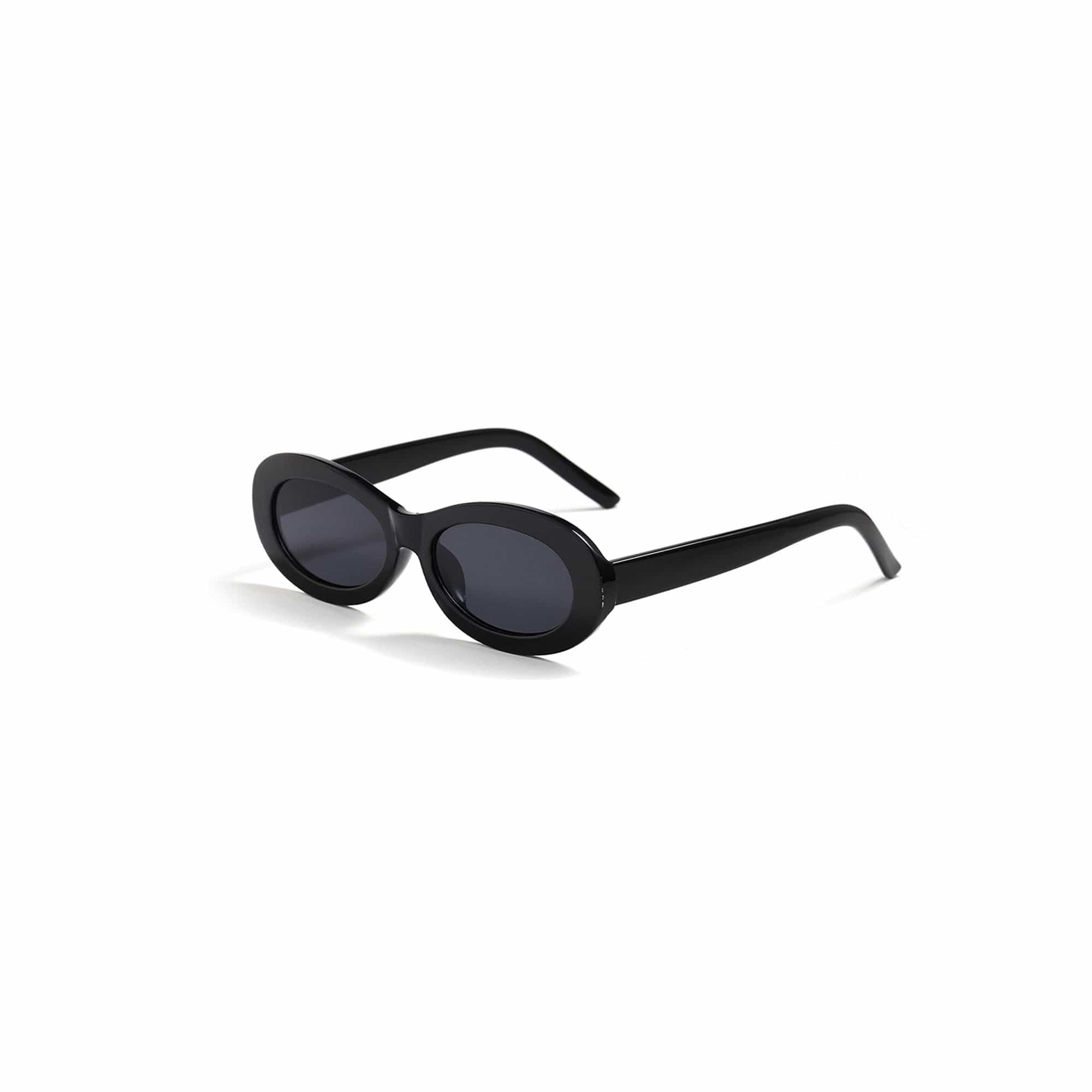 Retro Oval Chunky Frame Sunglasses