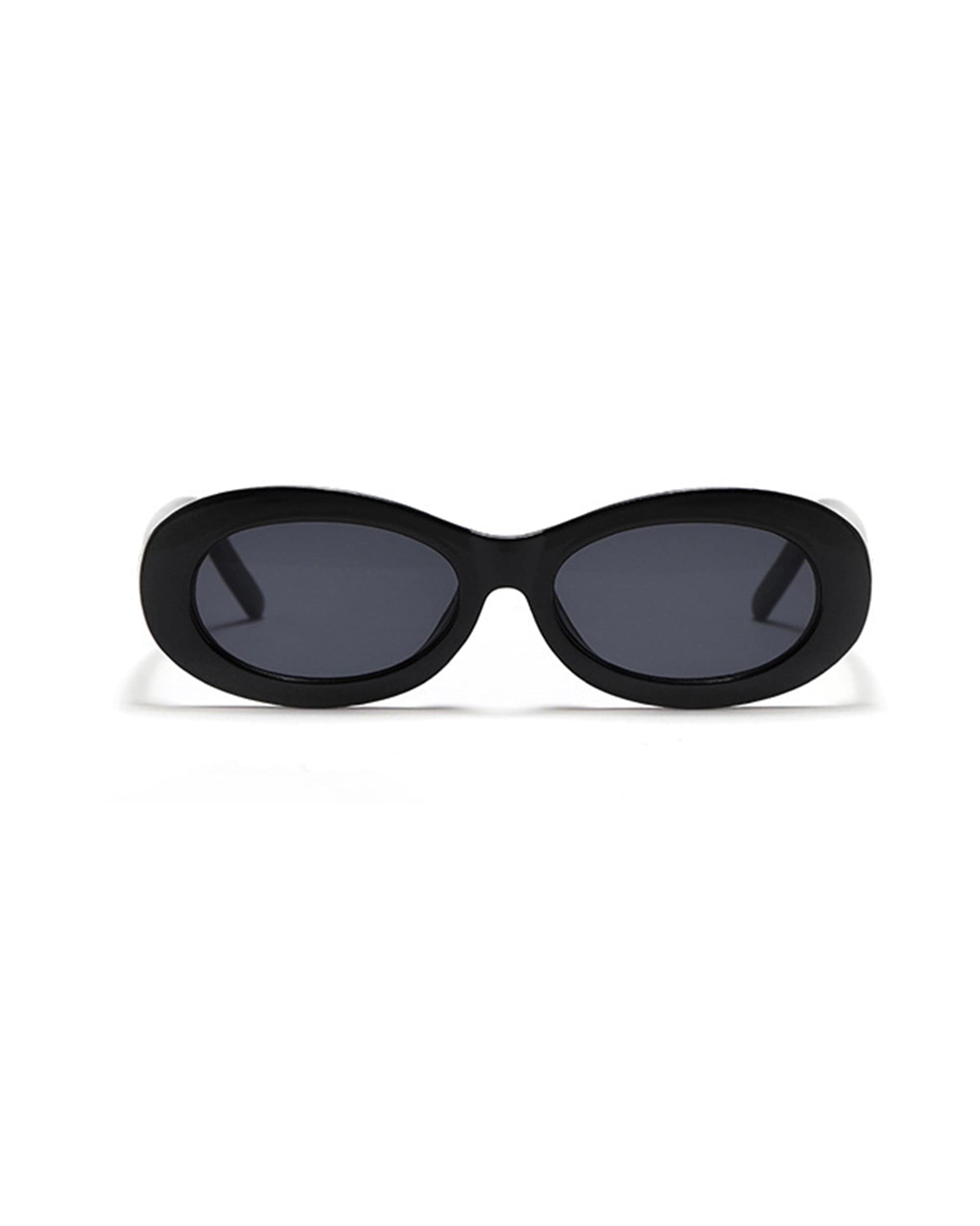 Retro Oval Chunky Frame Sunglasses