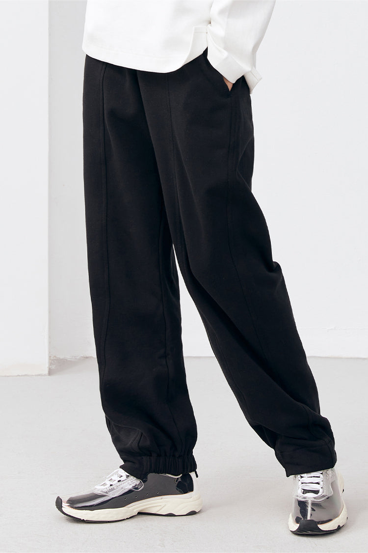 Relaxed Pin-Tuck Sweatpants