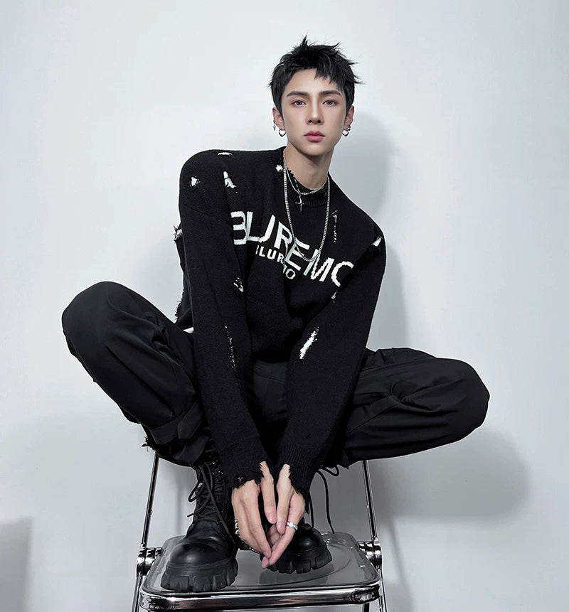 Static Slash Shred-Knit Sweater