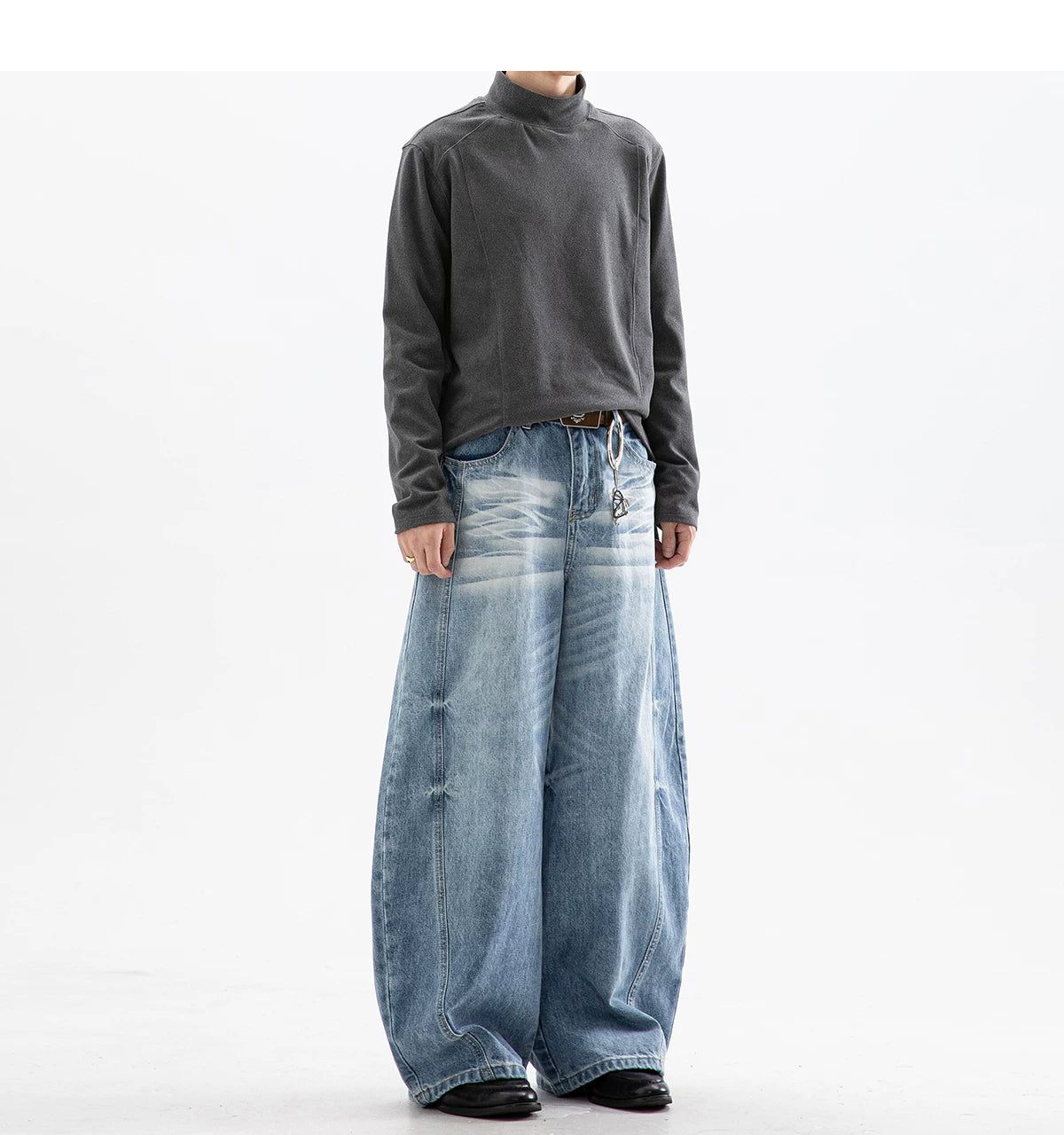 Cloudstripe Ultra Wide-Leg Jeans