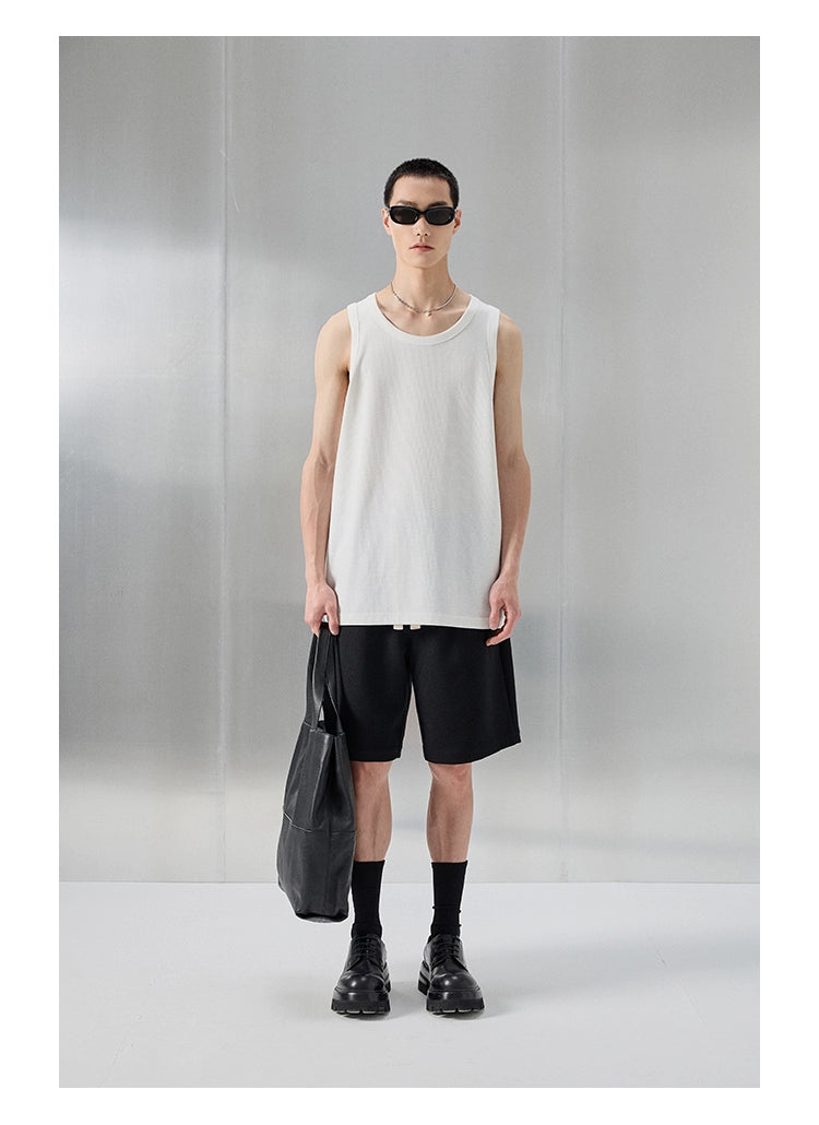 Crew Neck Sleeveless Vest/Tank Top