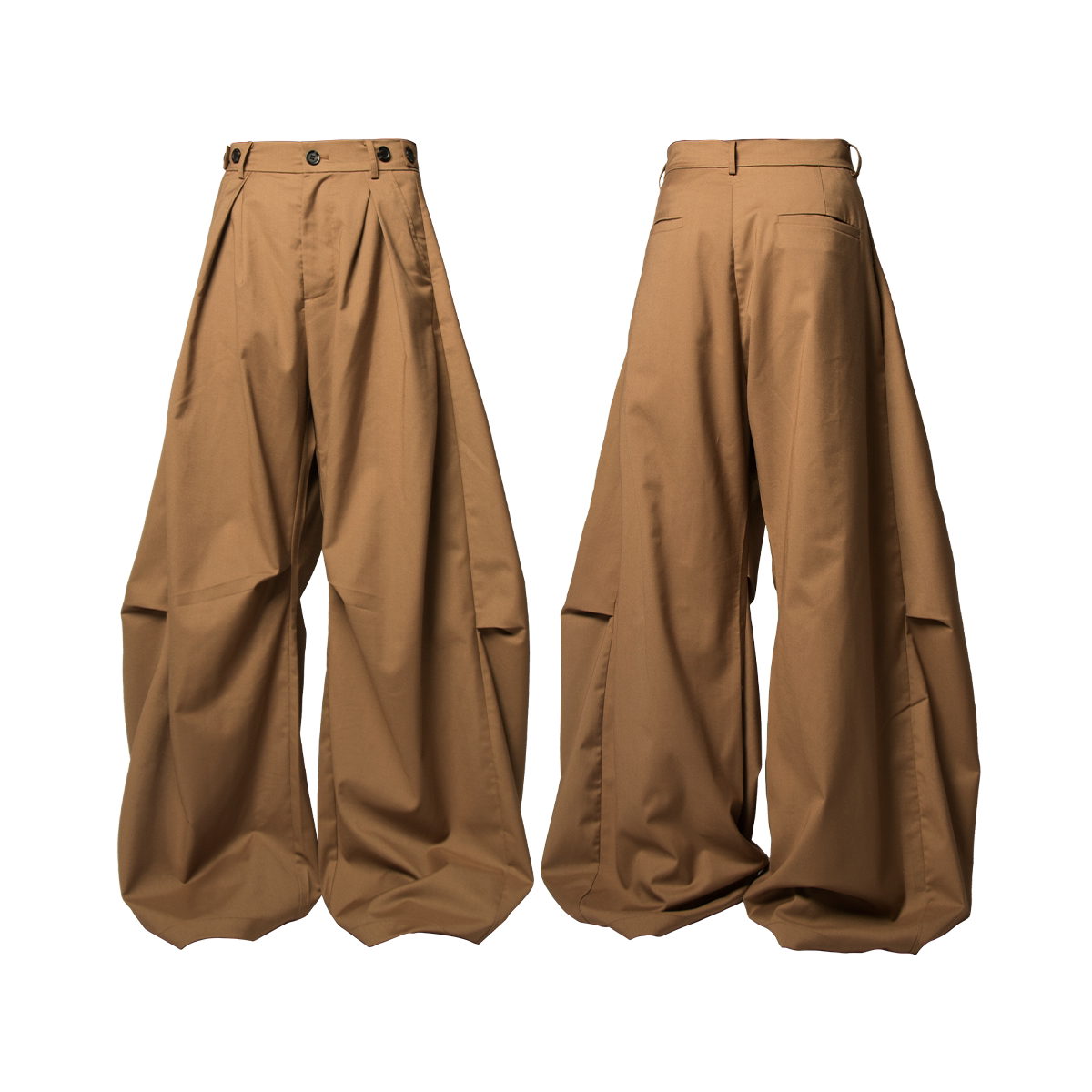 Architectural Pleated Leg Trousers