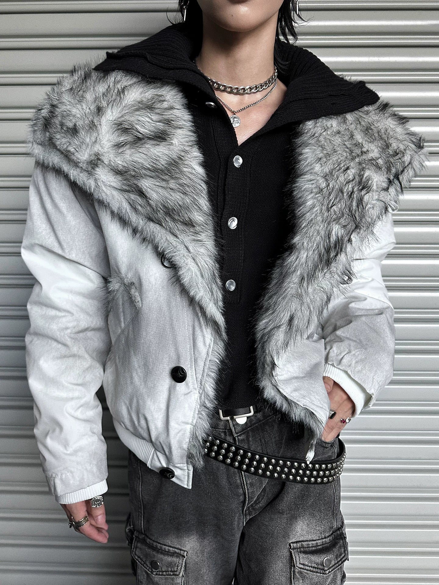 Frostbite Revenant Faux-Fur Aviator Jacket