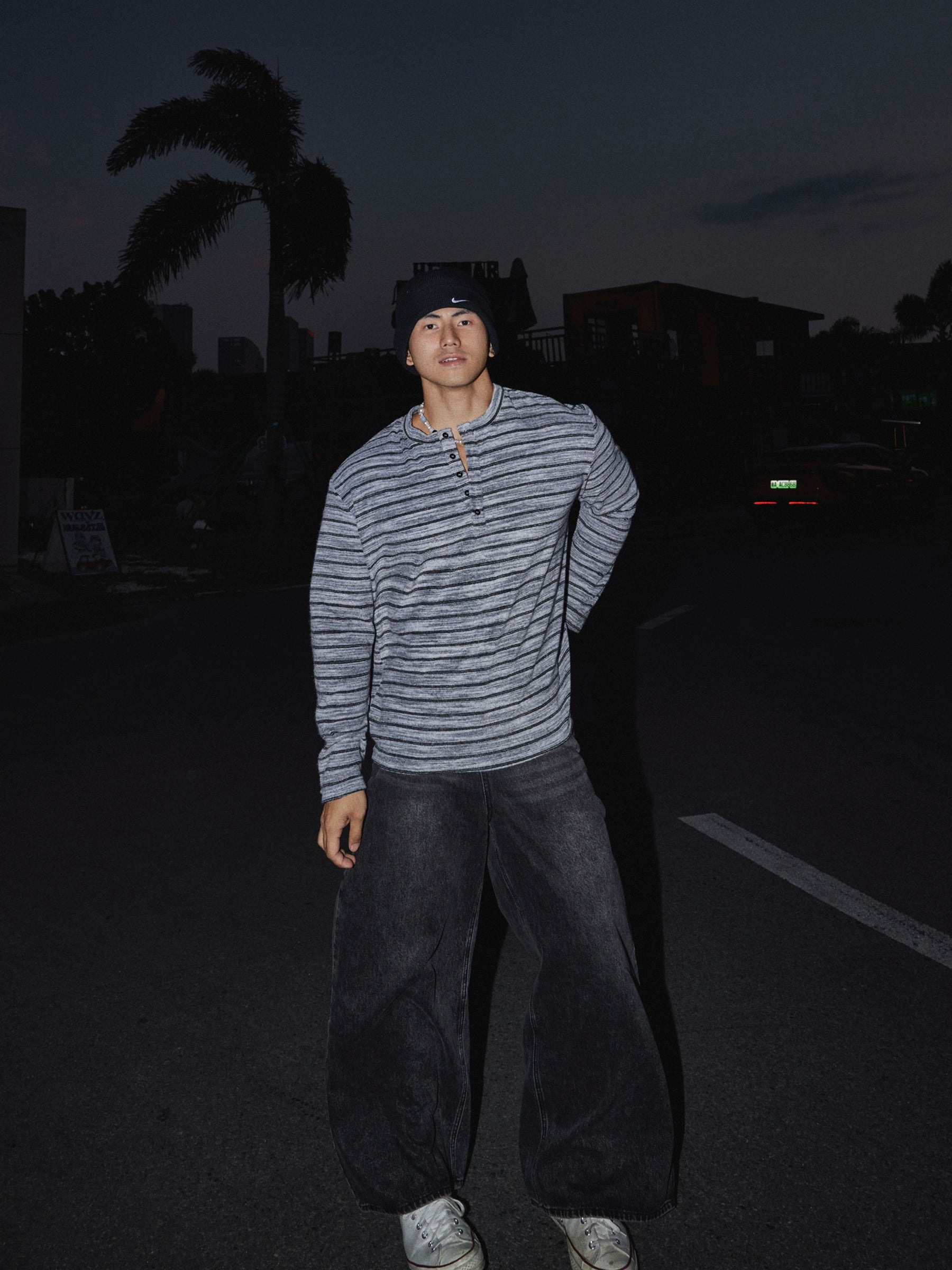 Cloudline Shadow Henley Knit Top