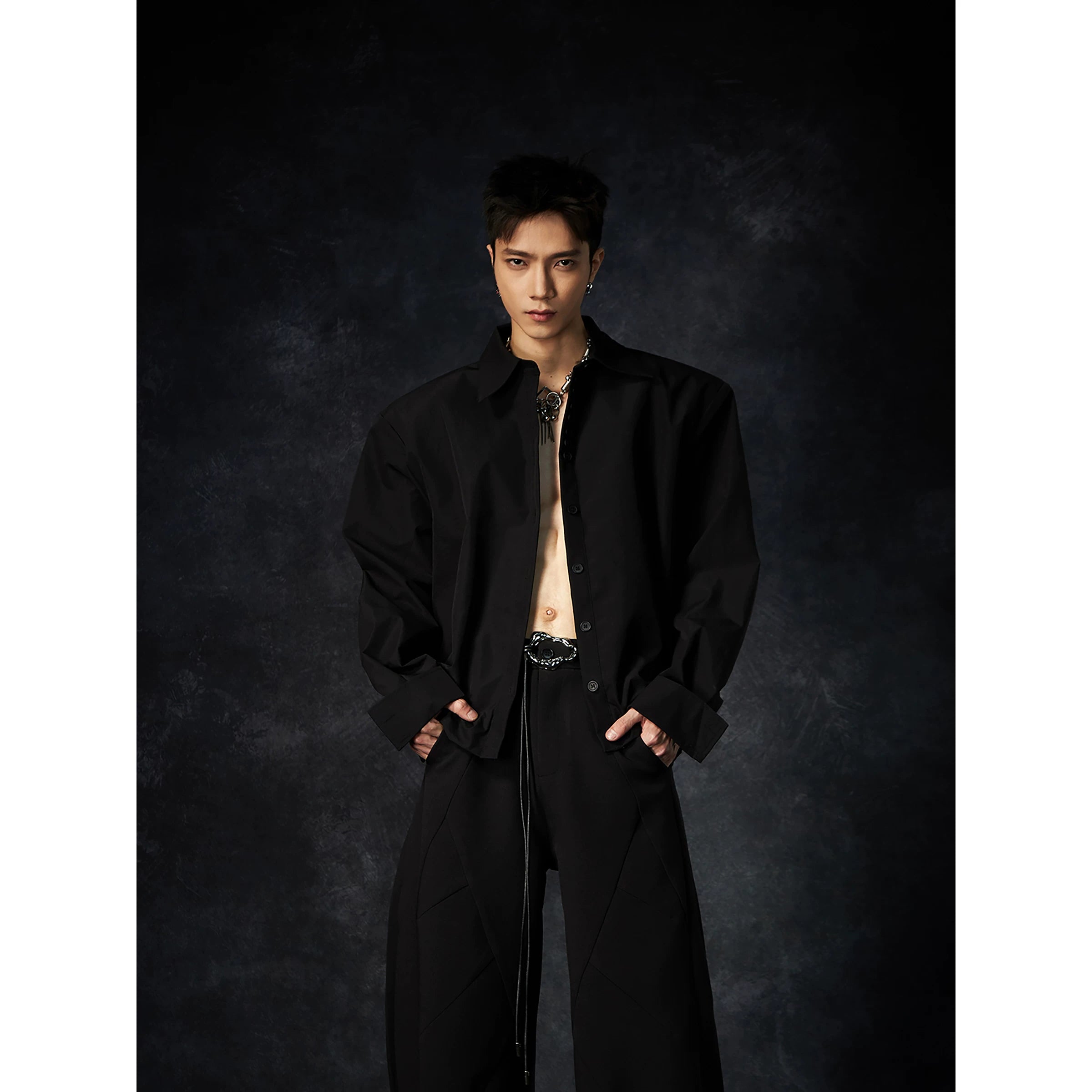 Current Draped Poplin Shirt