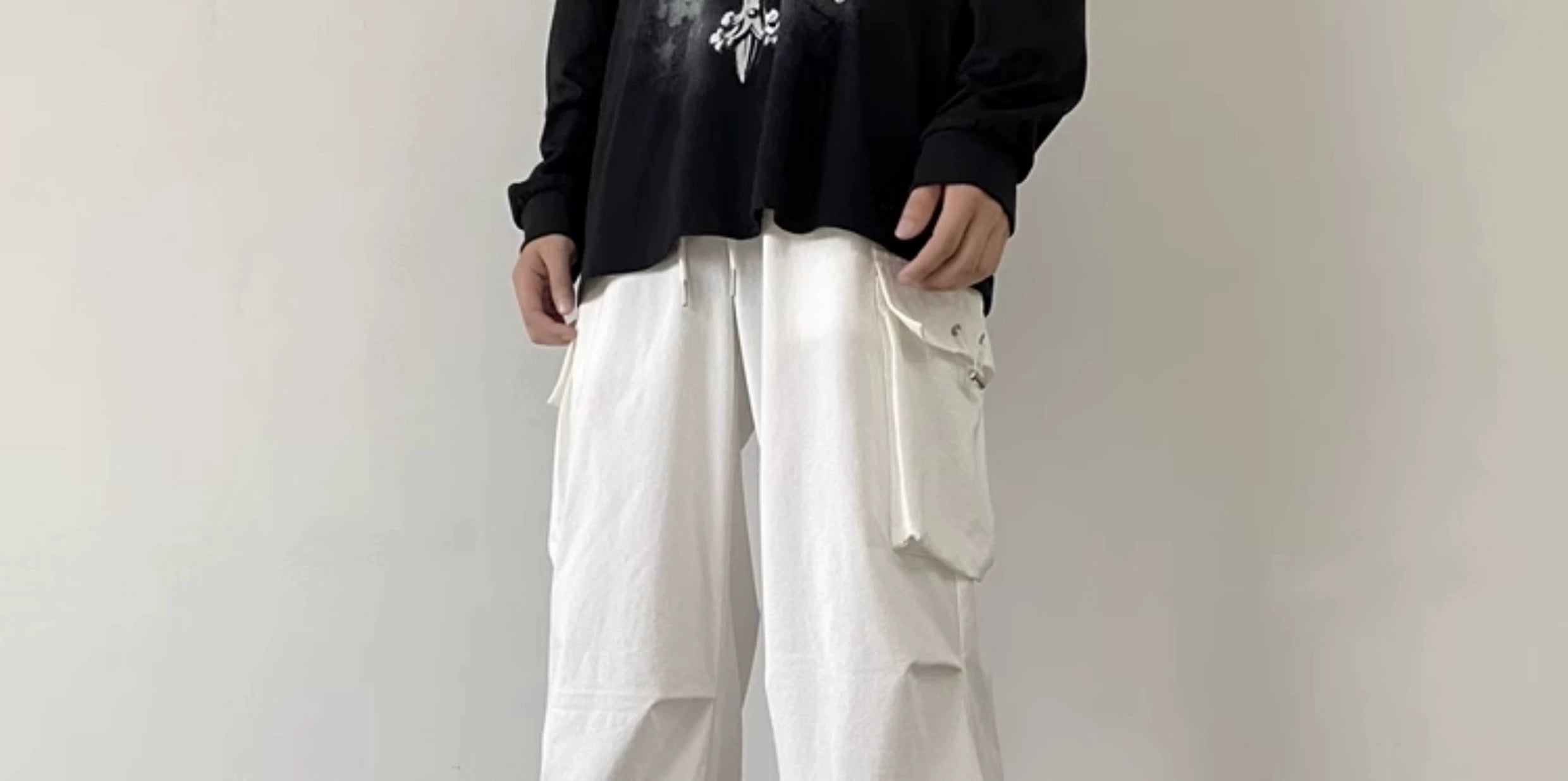Baggy Black Cargo Street Pants