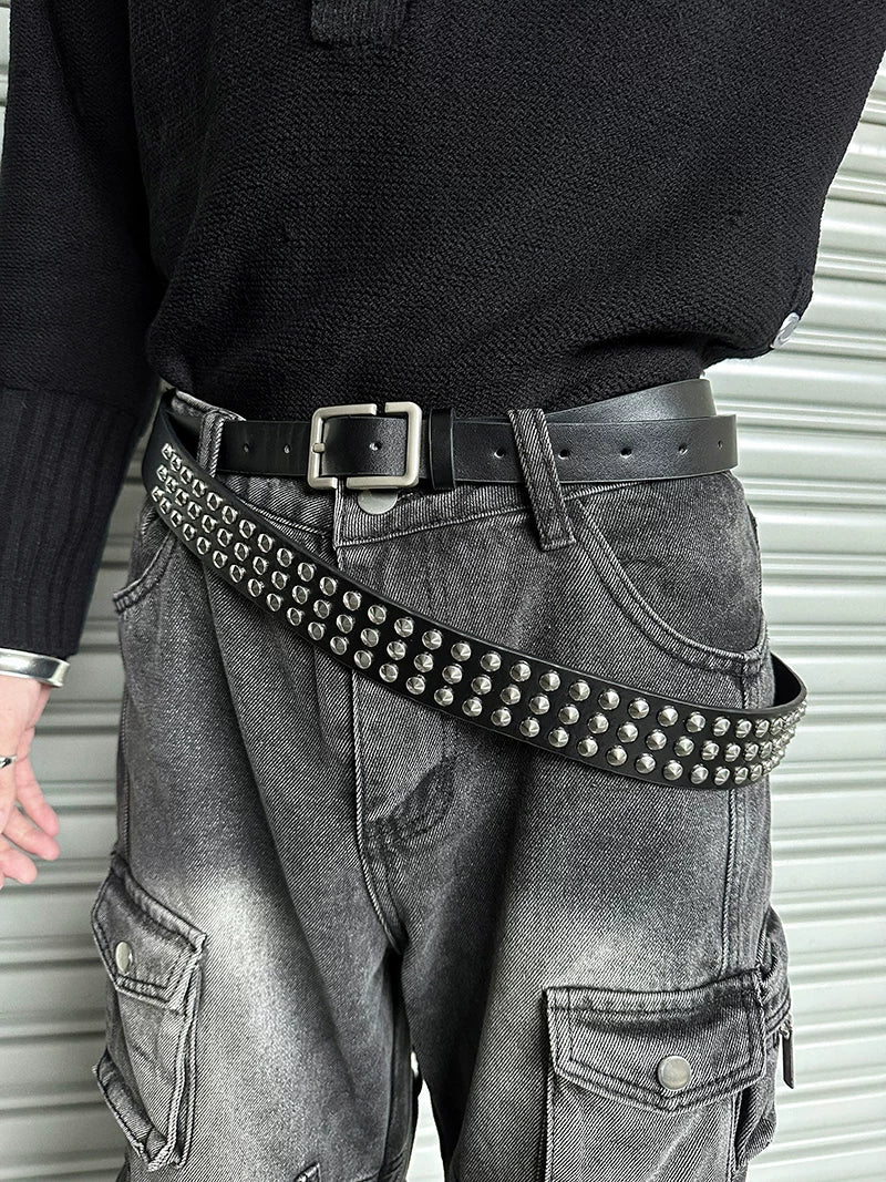 Riot Spine Triple-Stack Stud Belt