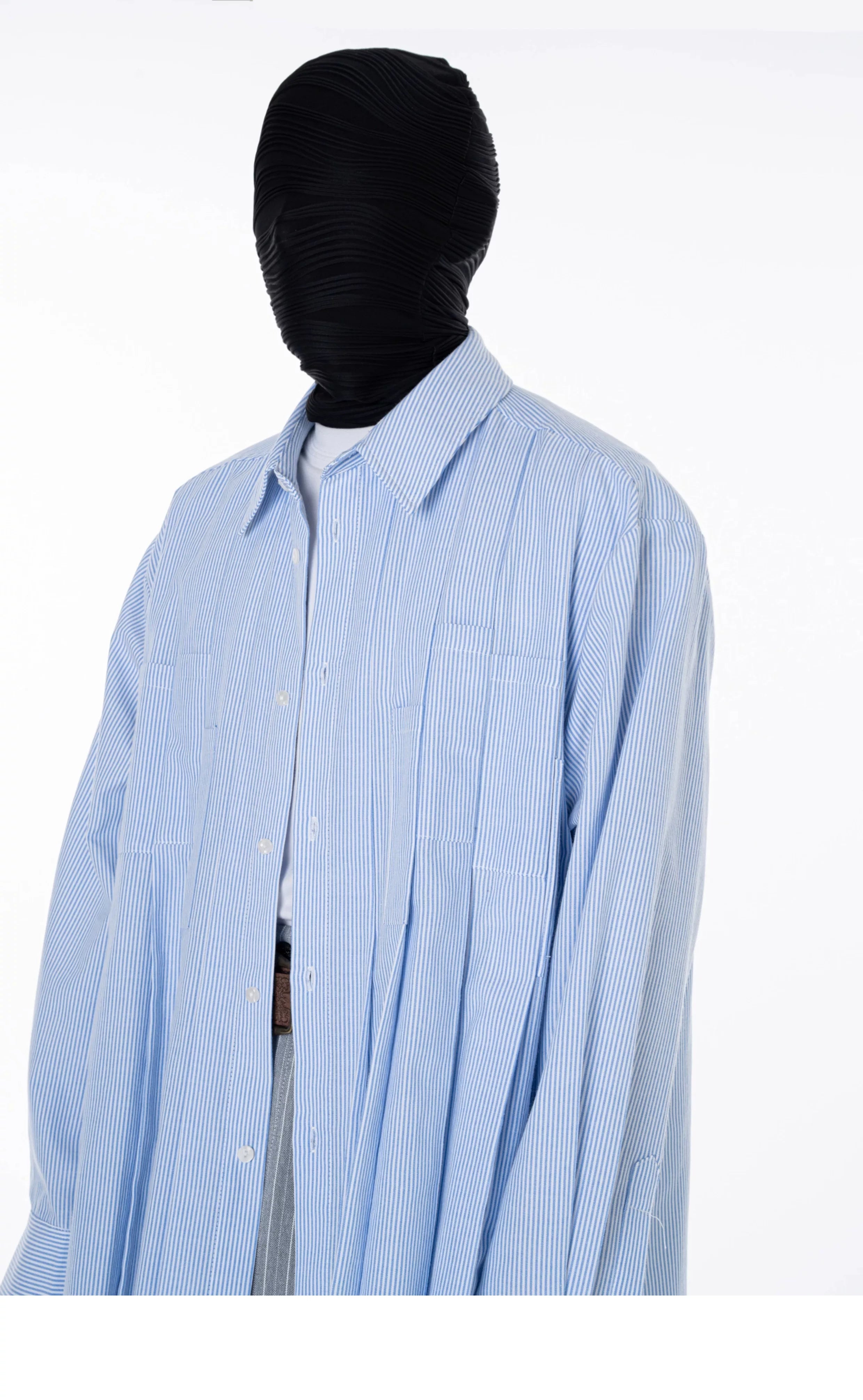 Skyline Drift Pleated Stripe Shirt