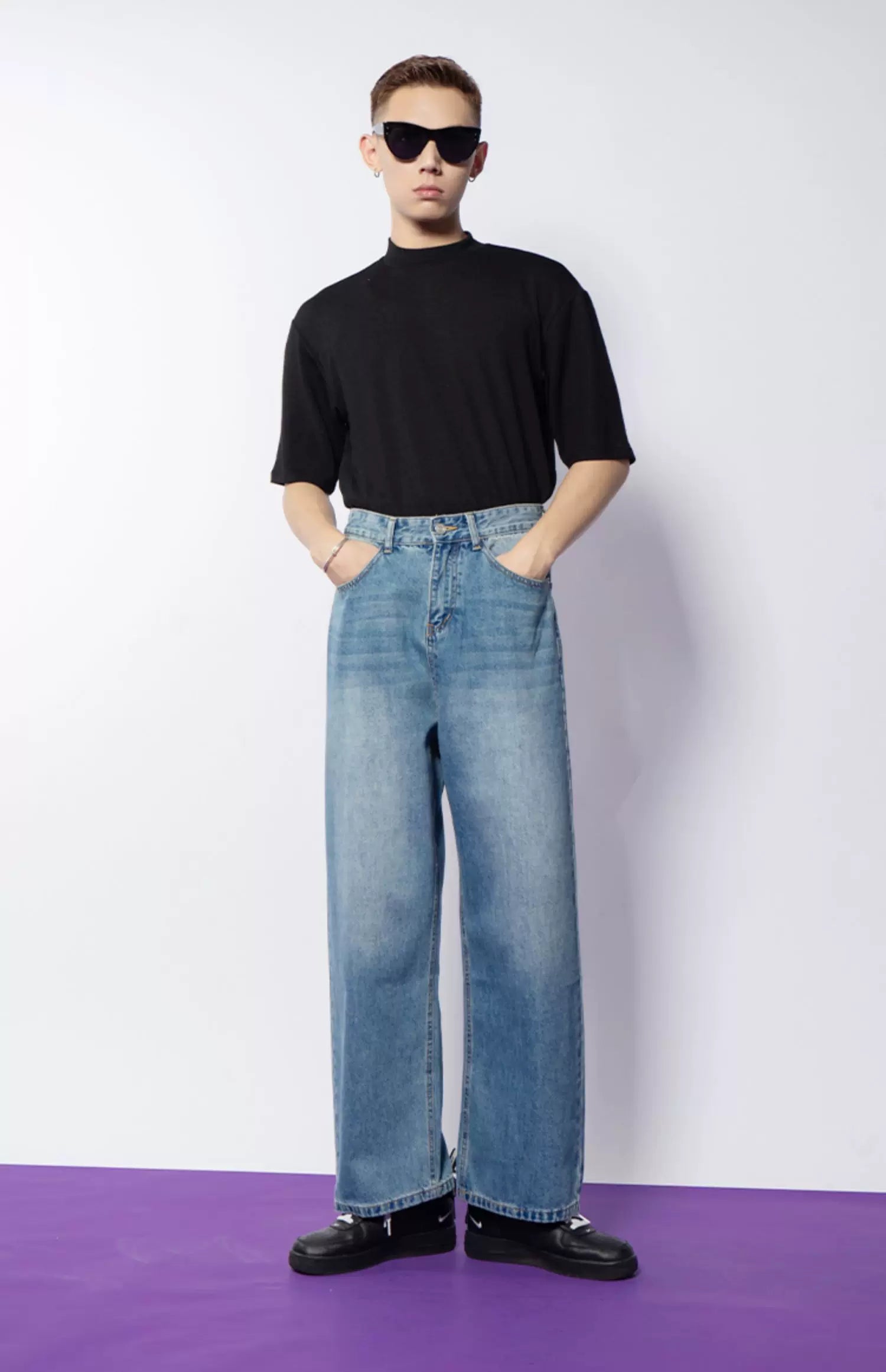 Mono Fade Straight-Leg Jeans