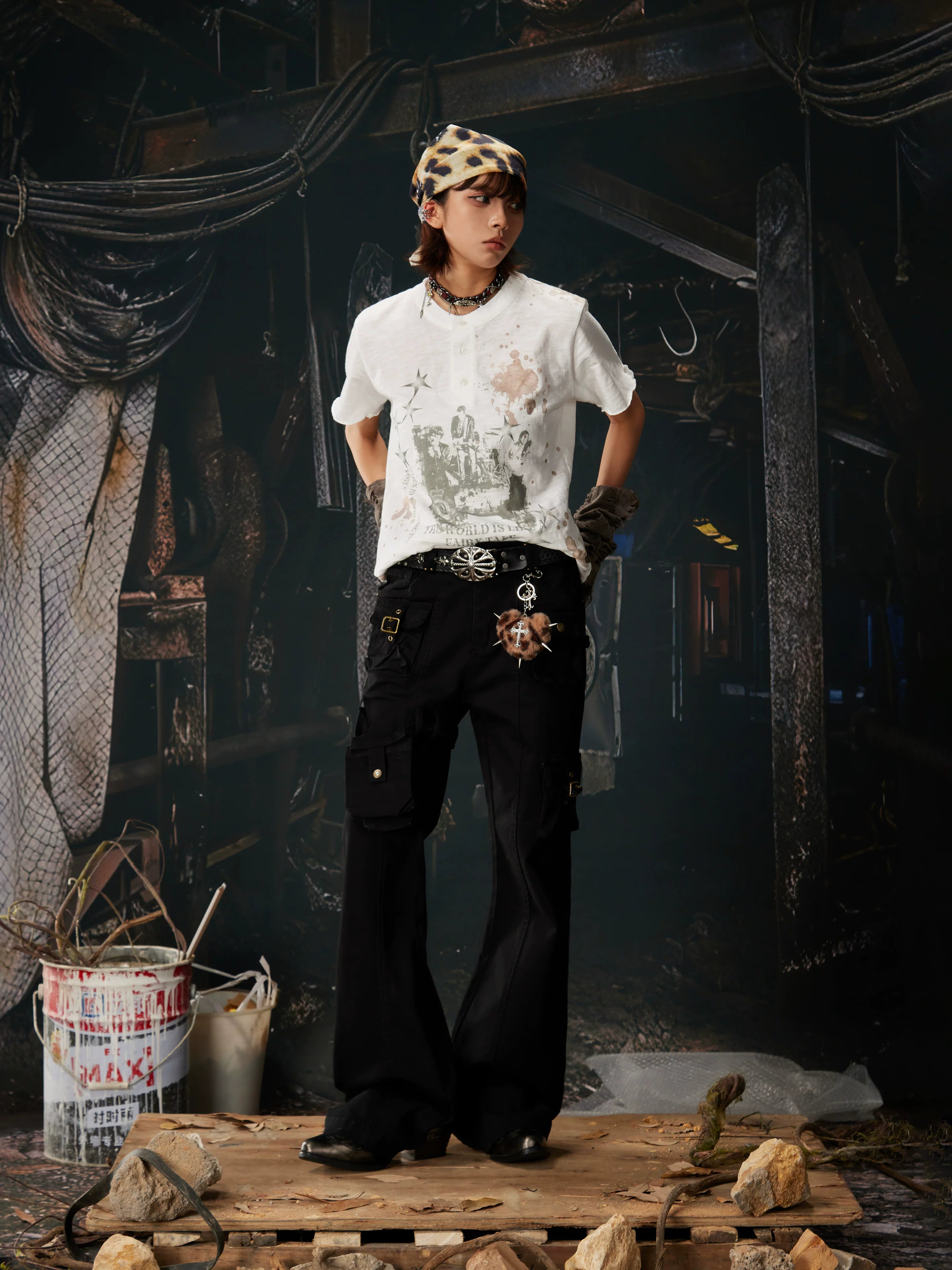 Fairytale Ruins Graphic Henley Tee
