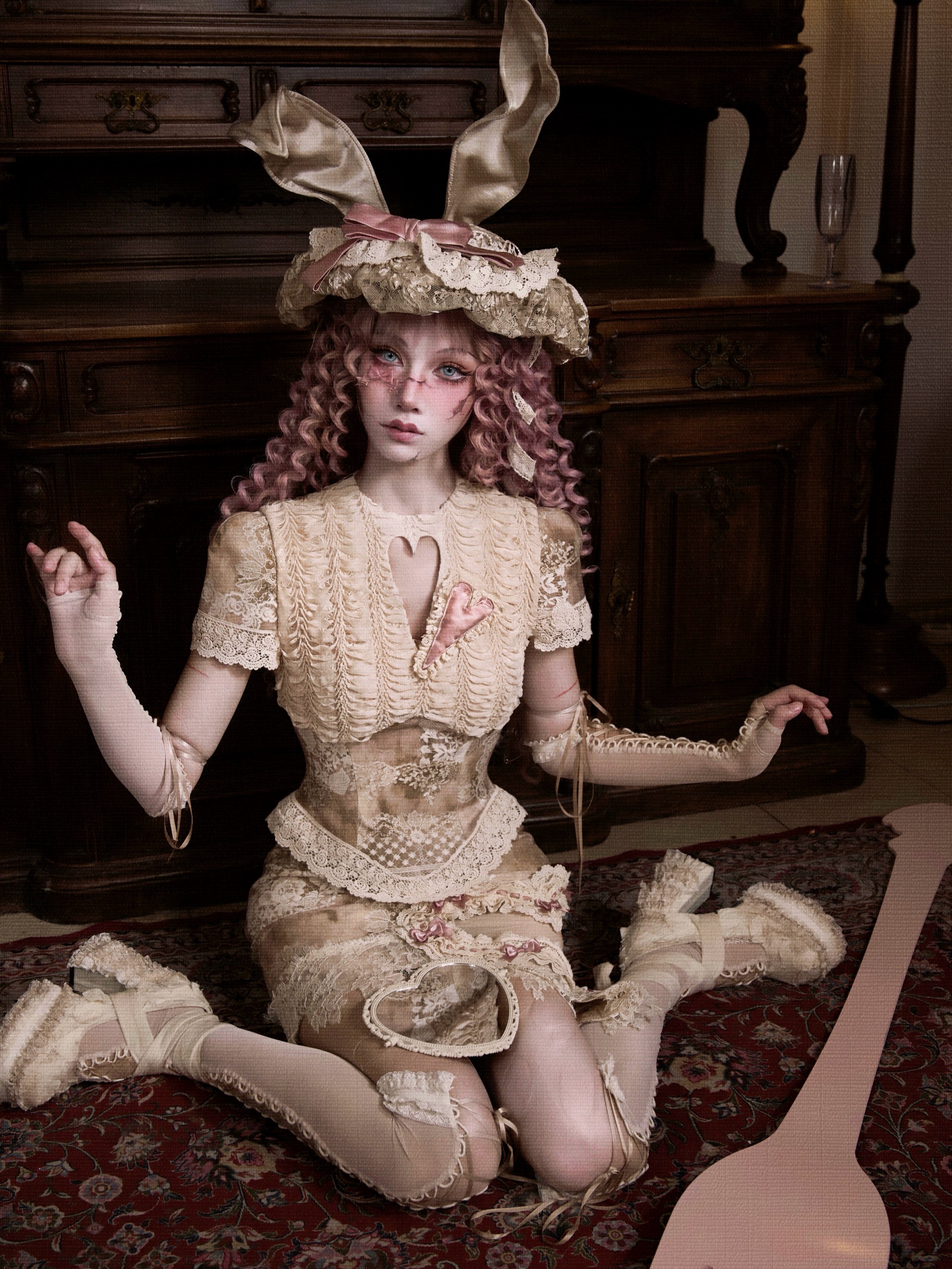 Vintage Lace Patchwork Corset Top